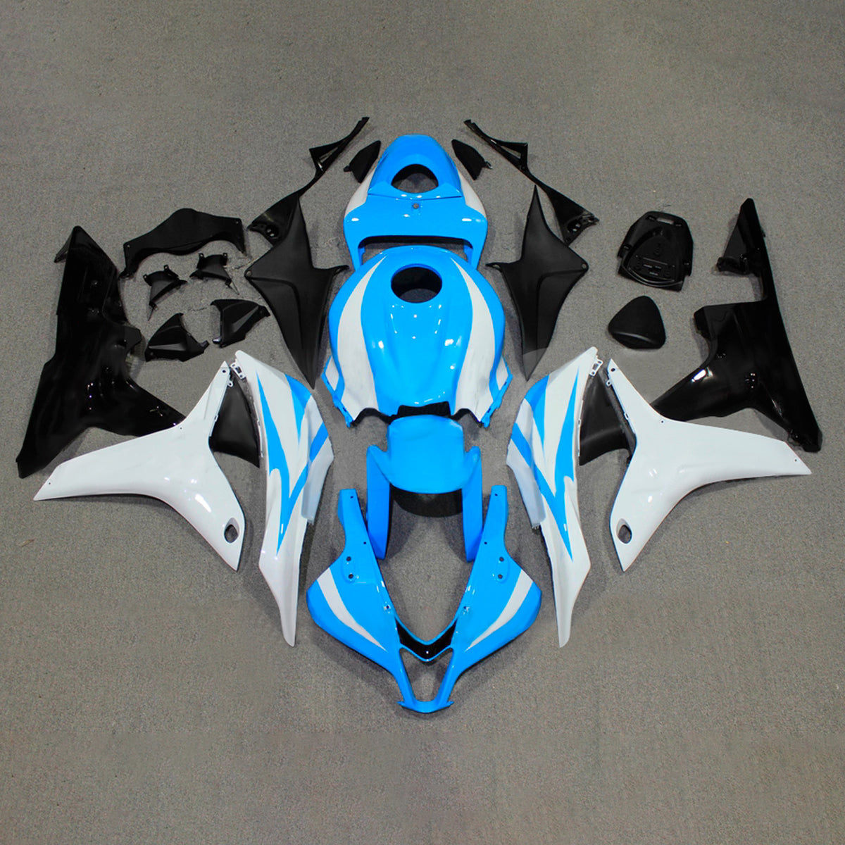 Amotopart 2007–2008 Honda CBR600RR F5 Blau-weißes Verkleidungsset