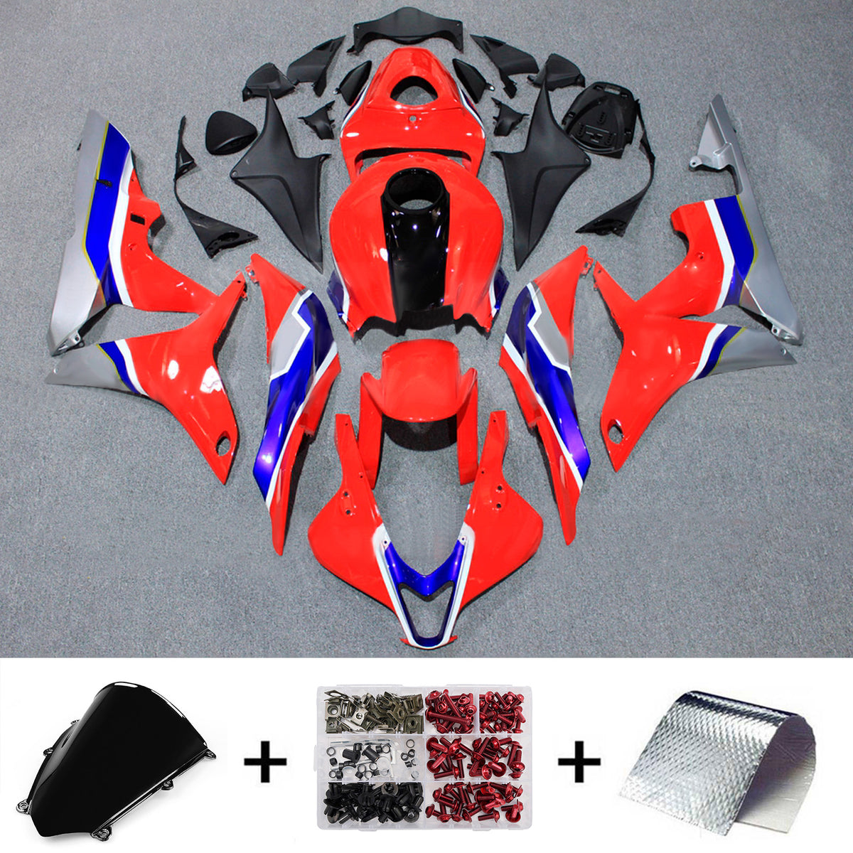 Amotopart 2007-2008 Honda CBR600RR F5 Red Blue Fairing Kit