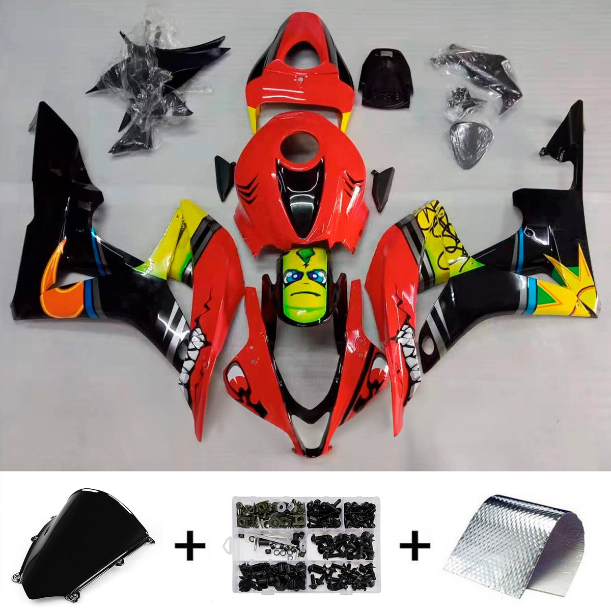 Amotopart 2007-2008 Honda CBR600RR F5 Red Fairing Kit