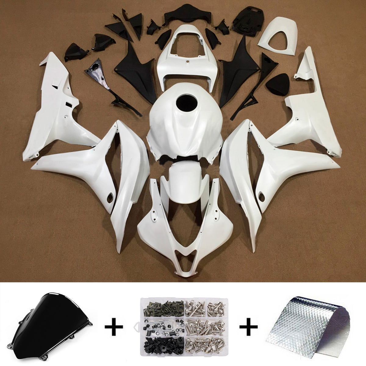 Amotopart 2007-2008 Honda CBR600RR F5 White Fairing Kit