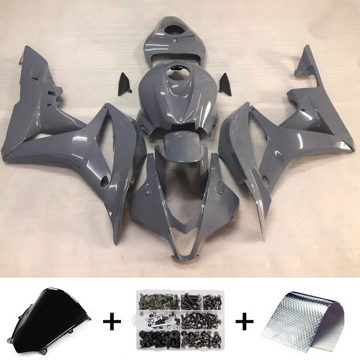 Amotopart 2007-2008 Honda CBR600RR F5 Grey Fairing Kit