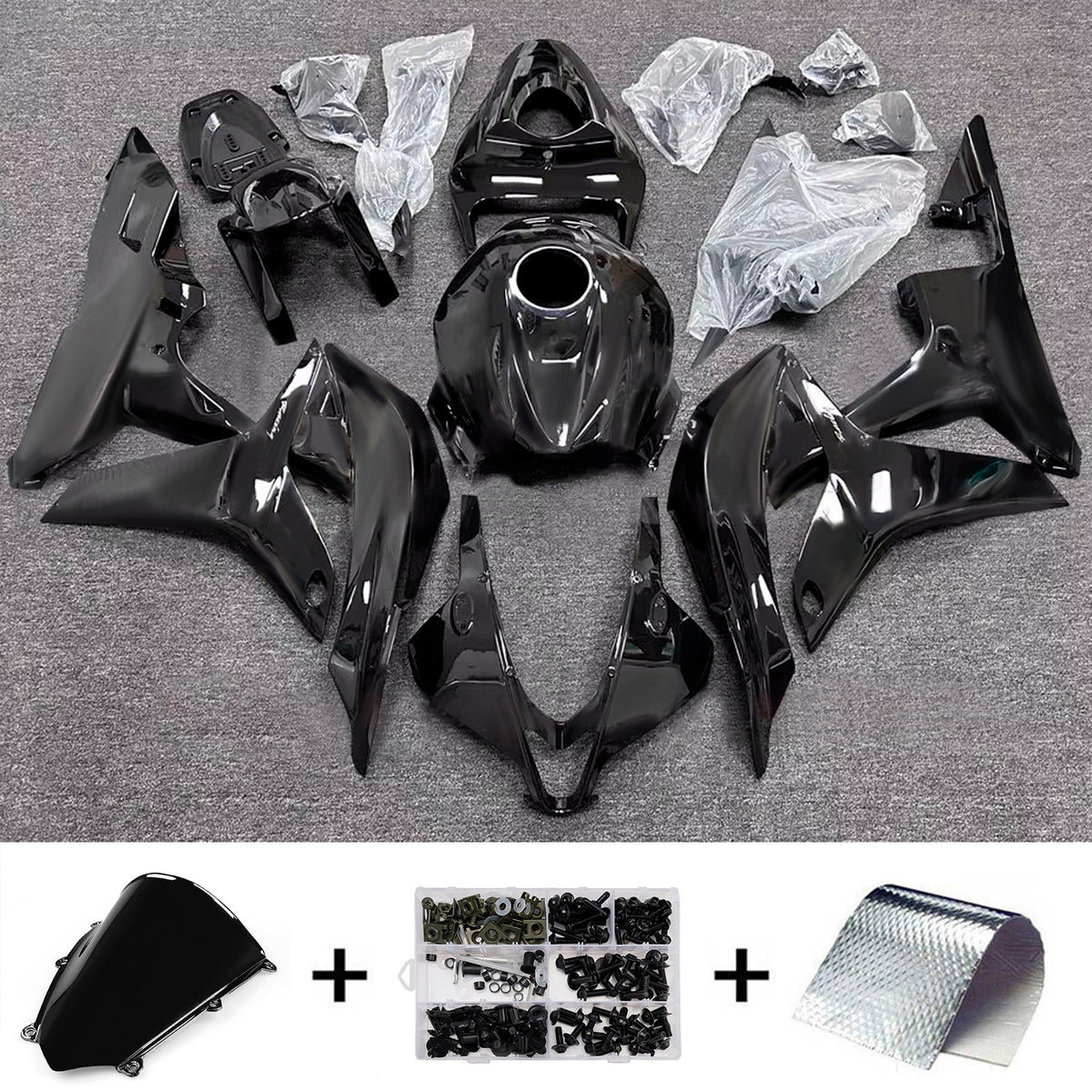 Kit carena nera Amotopart 2007-2008 Honda CBR600RR F5