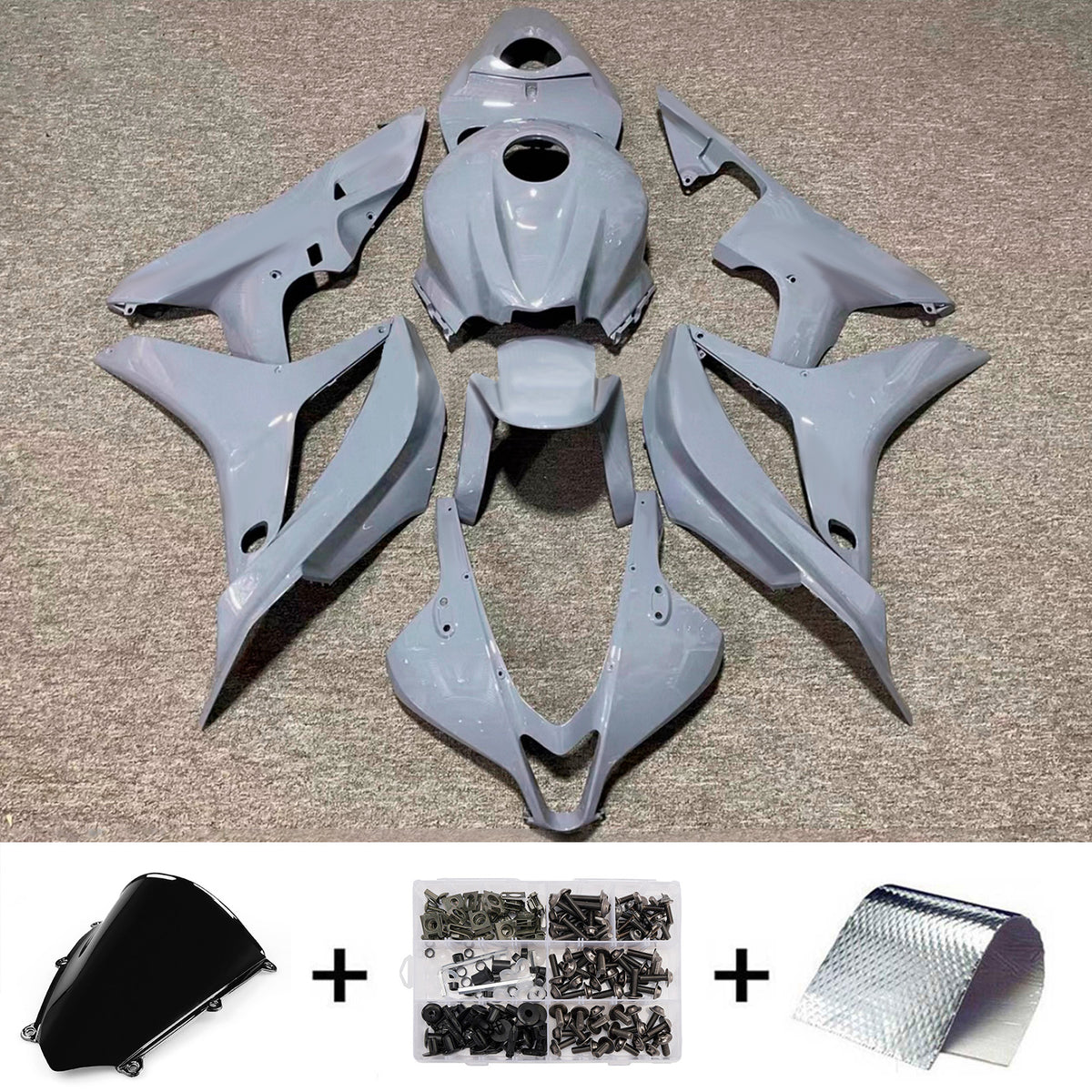 Amotopart 2007-2008 Honda CBR600RR F5 Kit de carenado gris