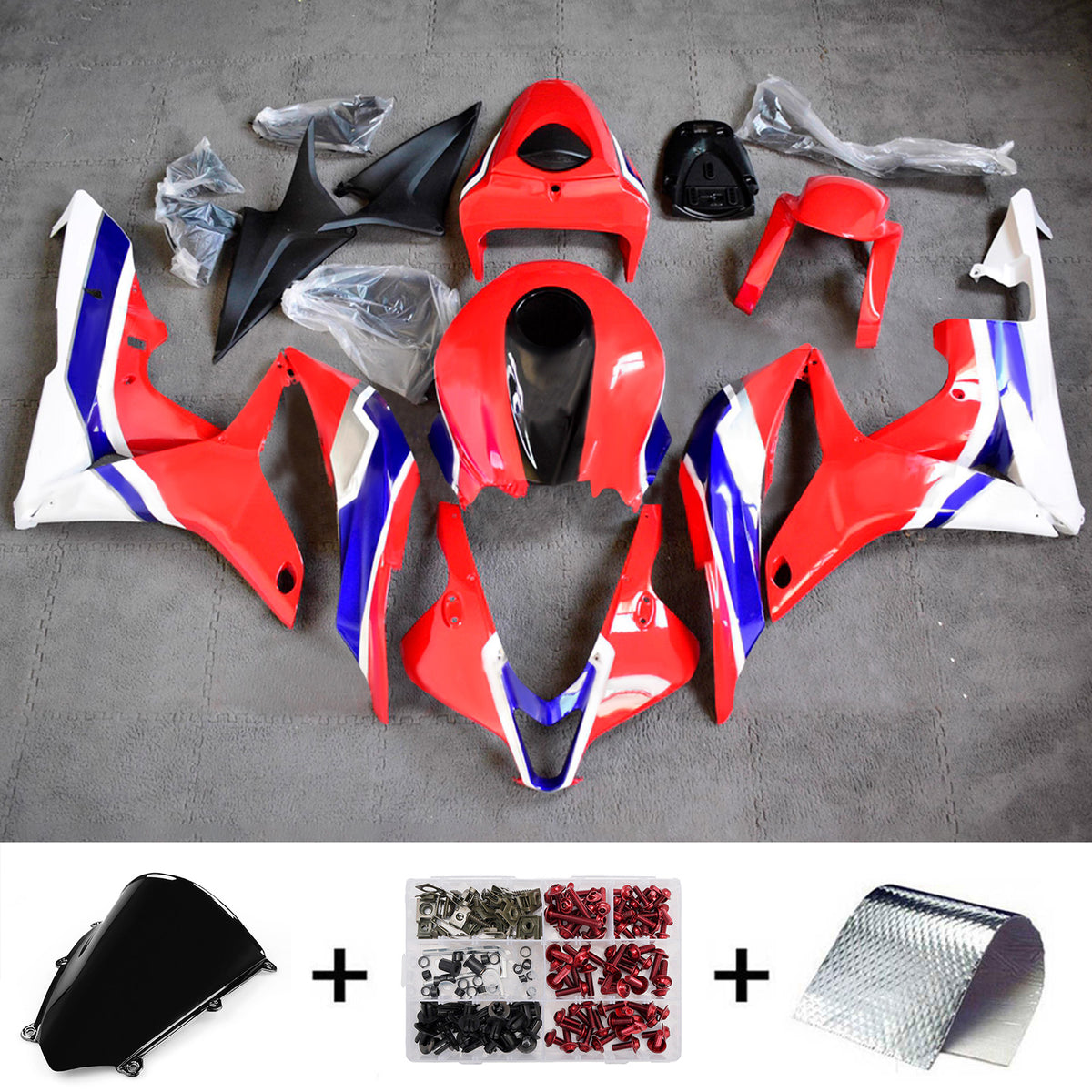 Amotopart 2007-2008 Honda CBR600RR F5 Red Fairing Kit
