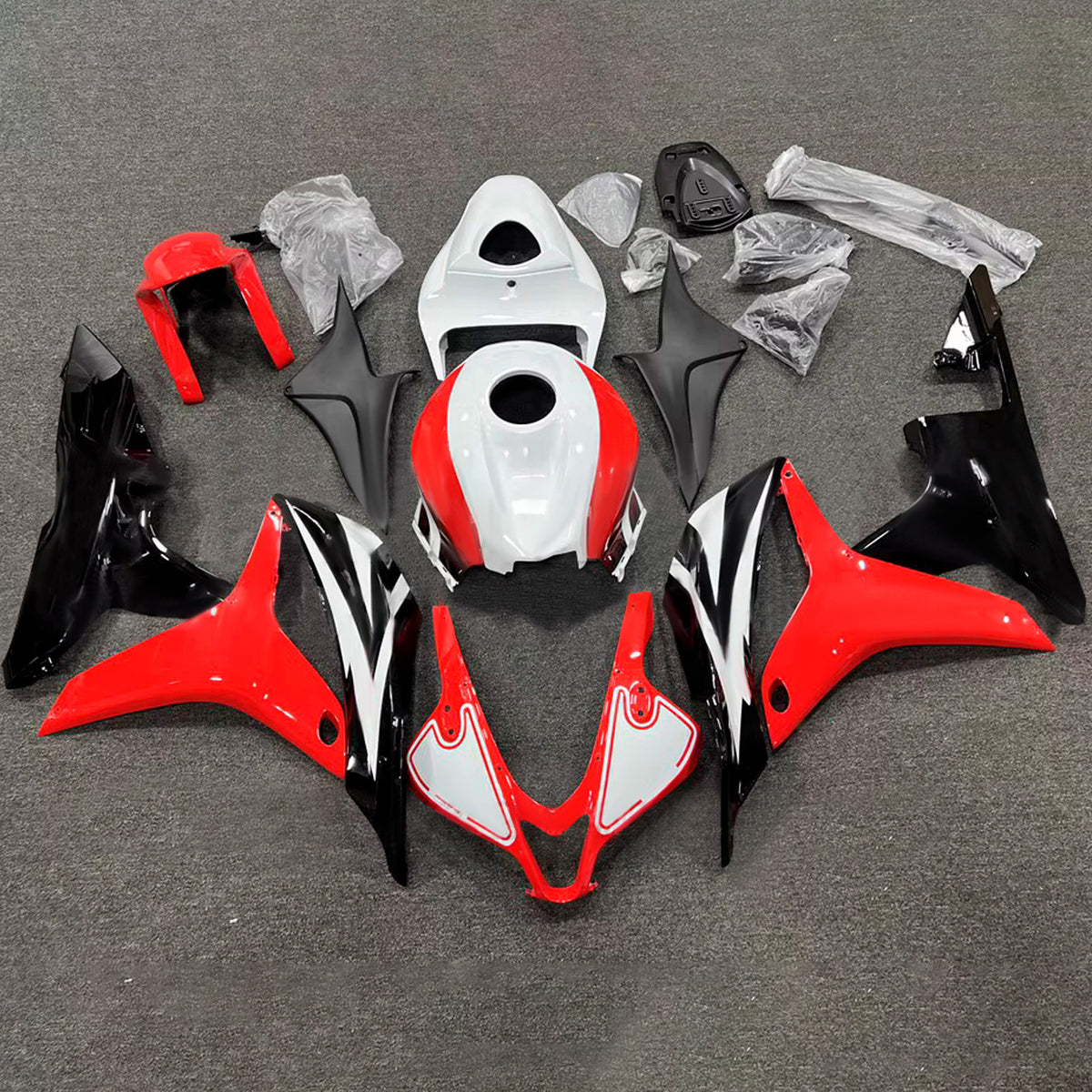 Amotopart 2007-2008 Honda CBR600RR F5 Red White Fairing Kit