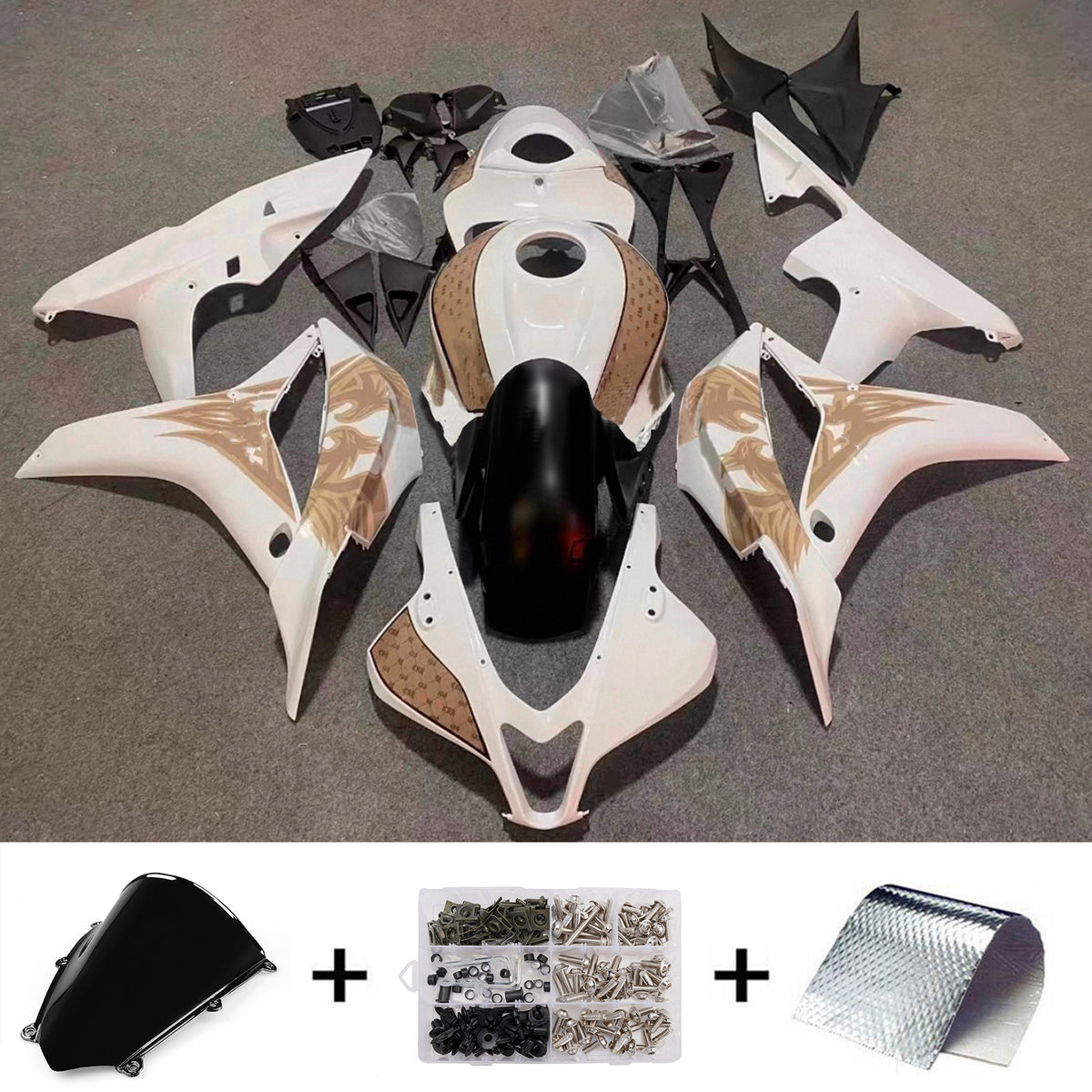 Sada kapotáže Amotopart 2007-2008 Honda CBR600RR F5 White
