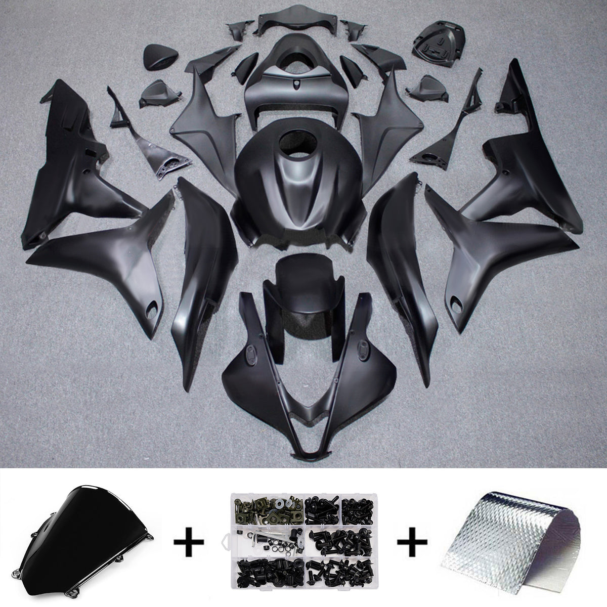 Amotopart 2007-2008 Honda CBR600RR F5 Black Fairing Kit