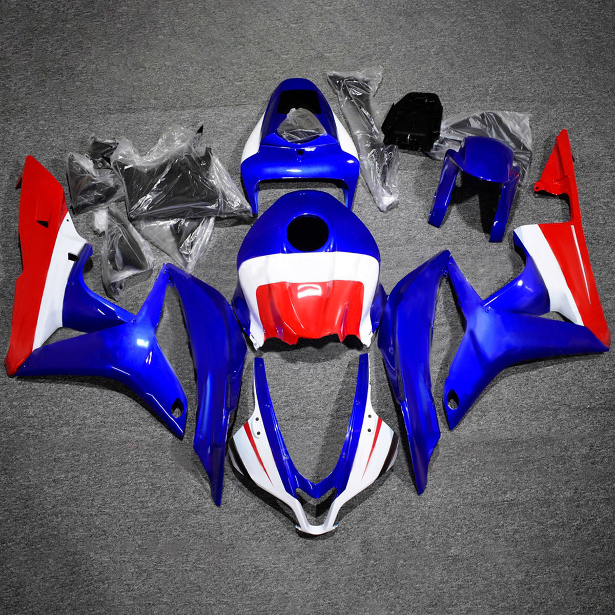 Amotopart 2007-2008 Honda CBR600RR F5 Blue Red Fairing Kit