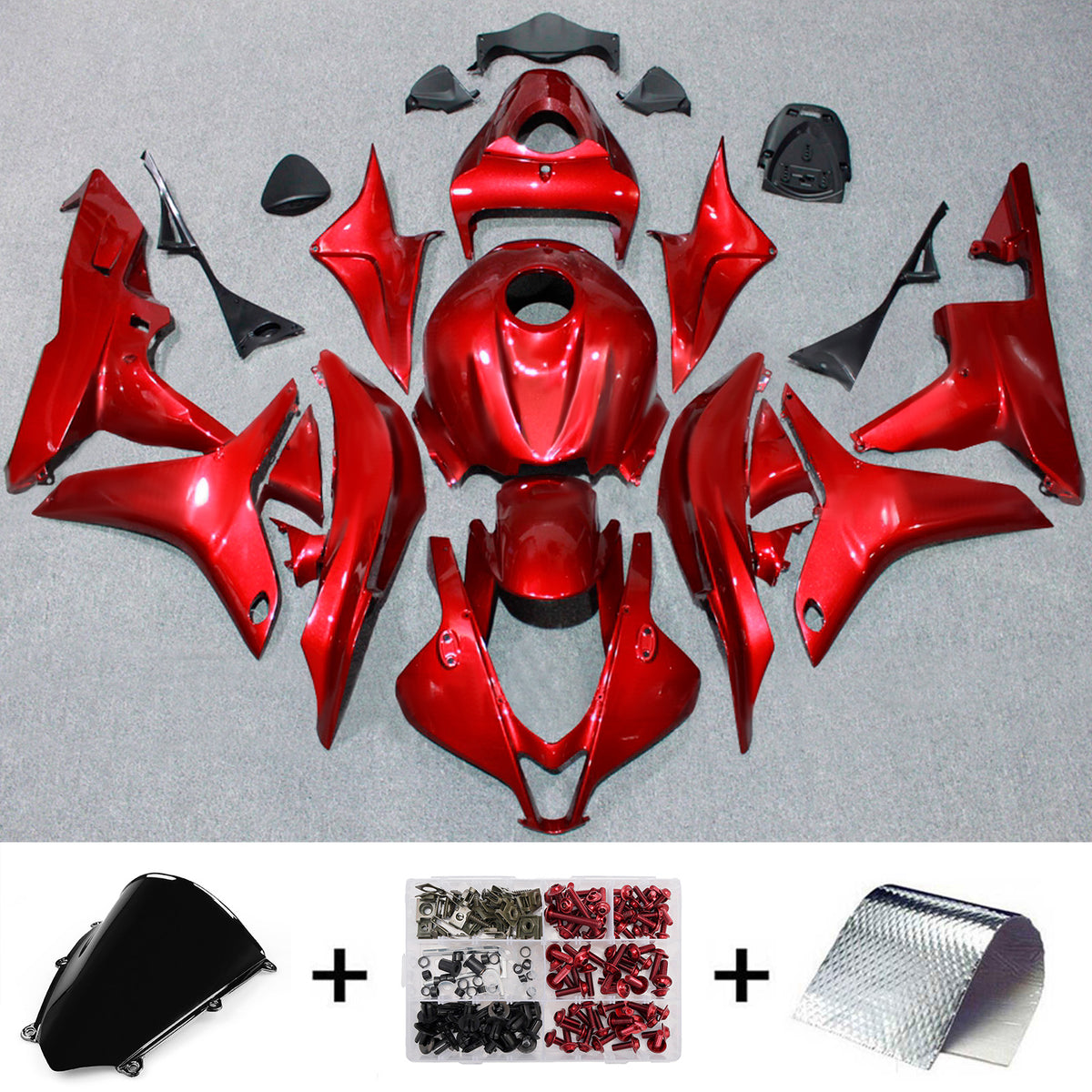 Amotopart 2007–2008 Honda CBR600RR F5 rotes Verkleidungsset