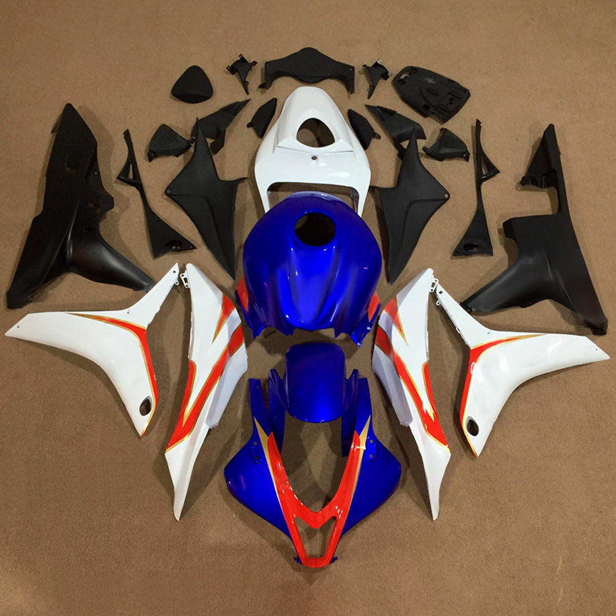 Zestaw owiewek Amotopart 2007-2008 Honda CBR600RR F5 niebiesko-biały