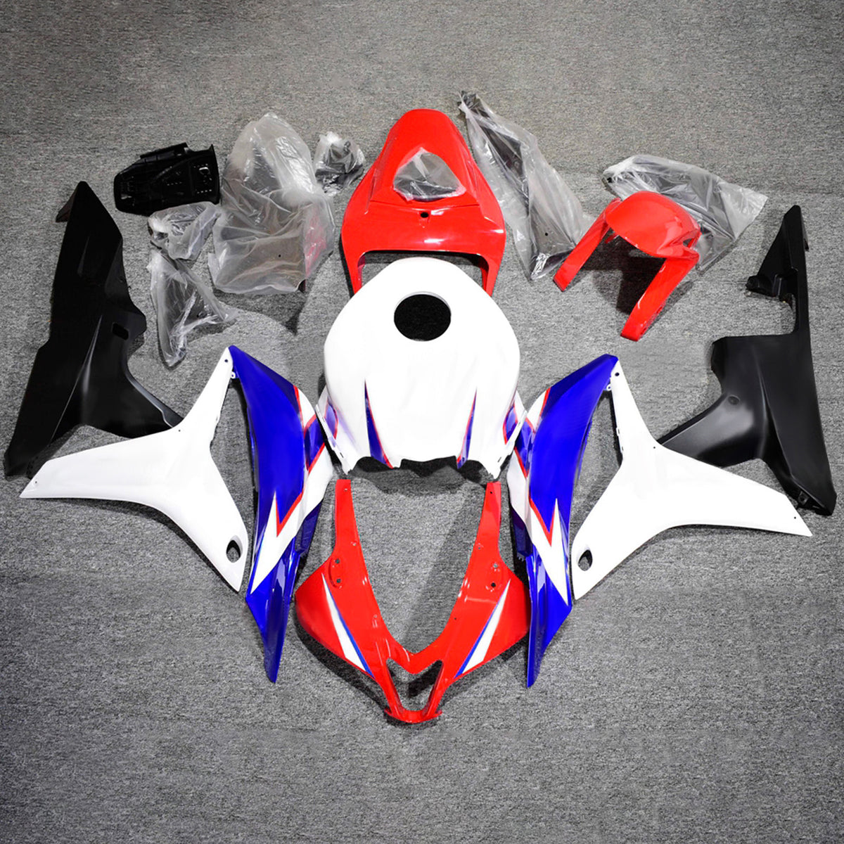 Amotopart 2007-2008 Honda CBR600RR F5 White Red Fairing Kit