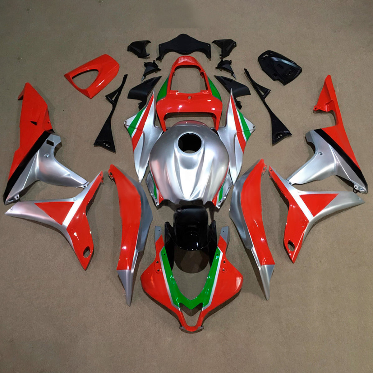 Amotopart 2007–2008 Honda CBR600RR F5 Rot-Silber-Verkleidungsset