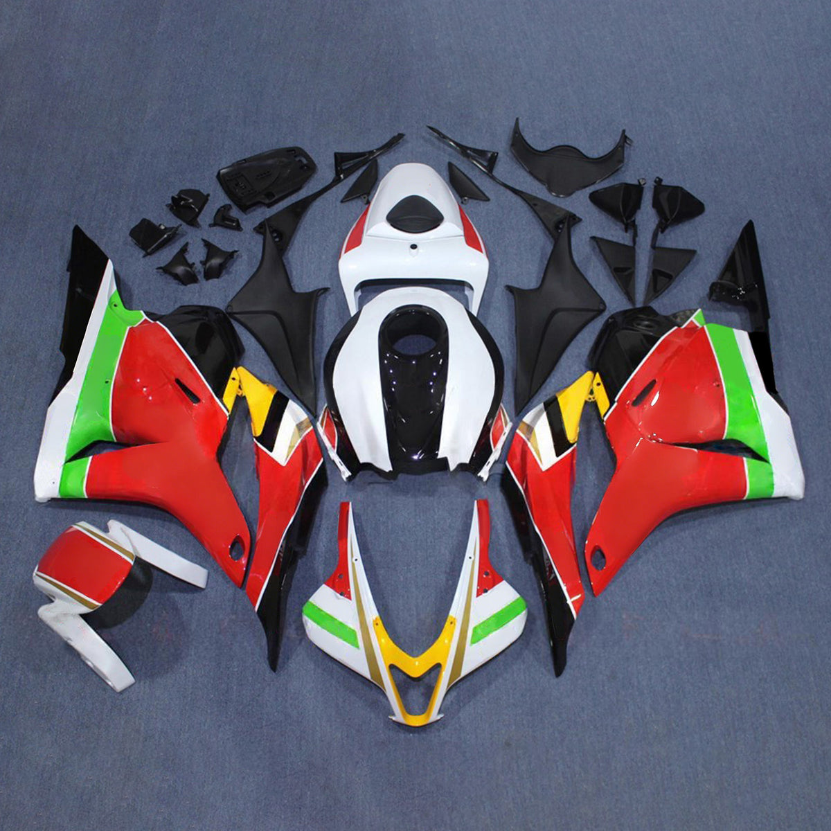 Amotopart 2009-2012 Honda CBR600RR F5 Red White Fairing Kit