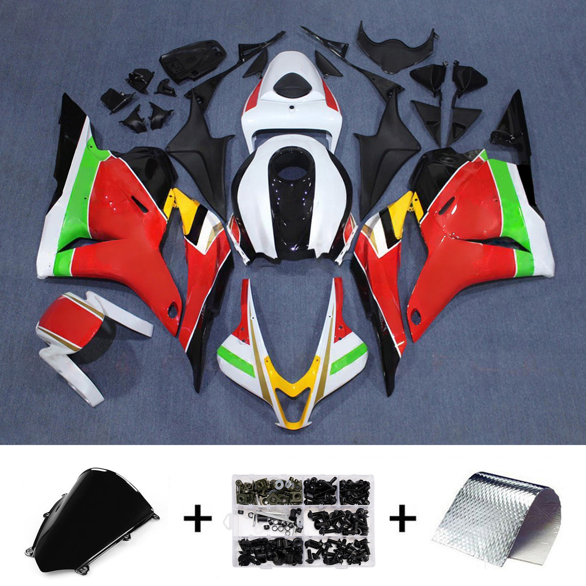 Amotopart 2009-2012 Honda CBR600RR F5 Red White Fairing Kit
