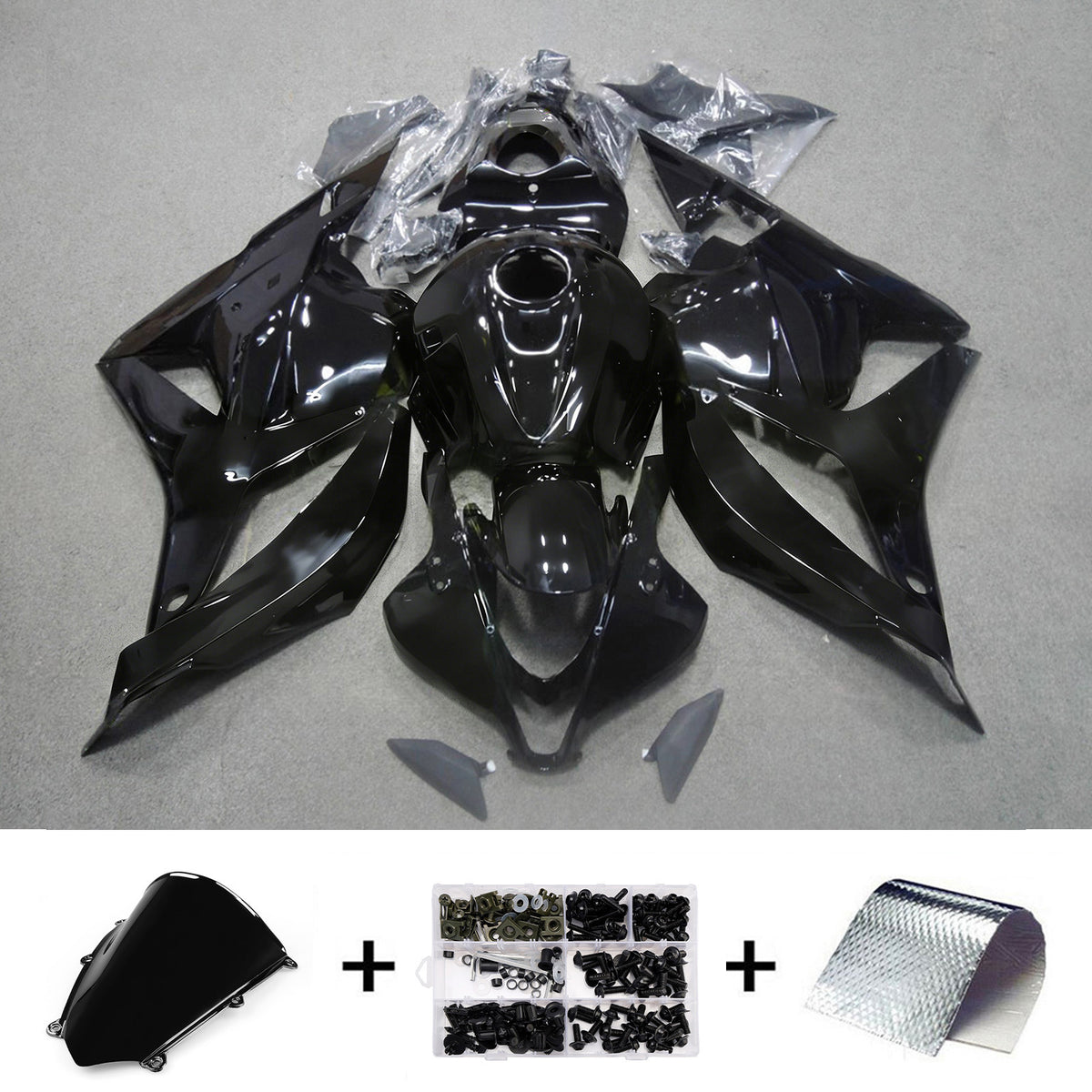 Amotopart 2009-2012 Honda CBR600RR F5 Black Fairing Kit