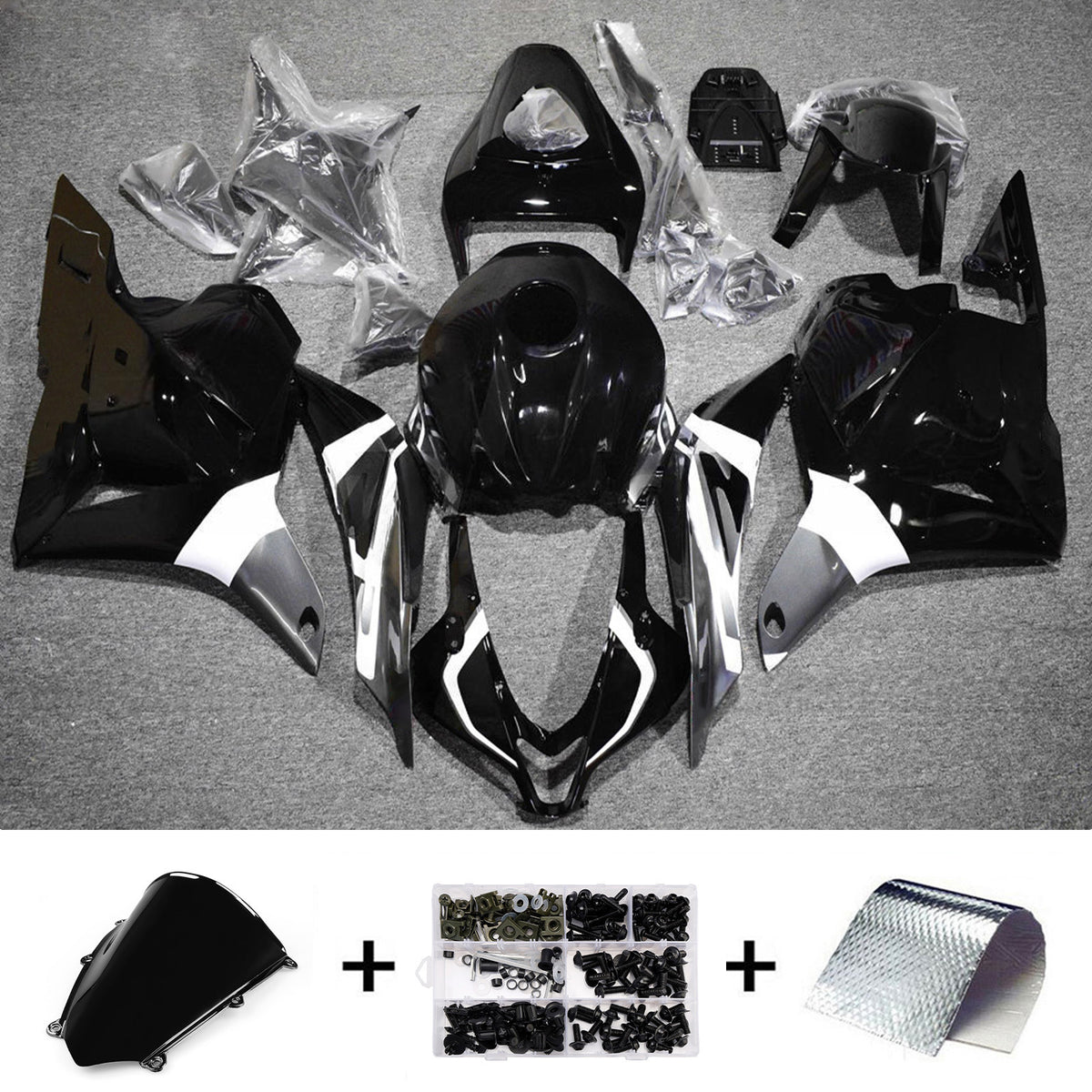 Amotopart 2009-2012 Honda CBR600RR F5 Black Fairing Kit