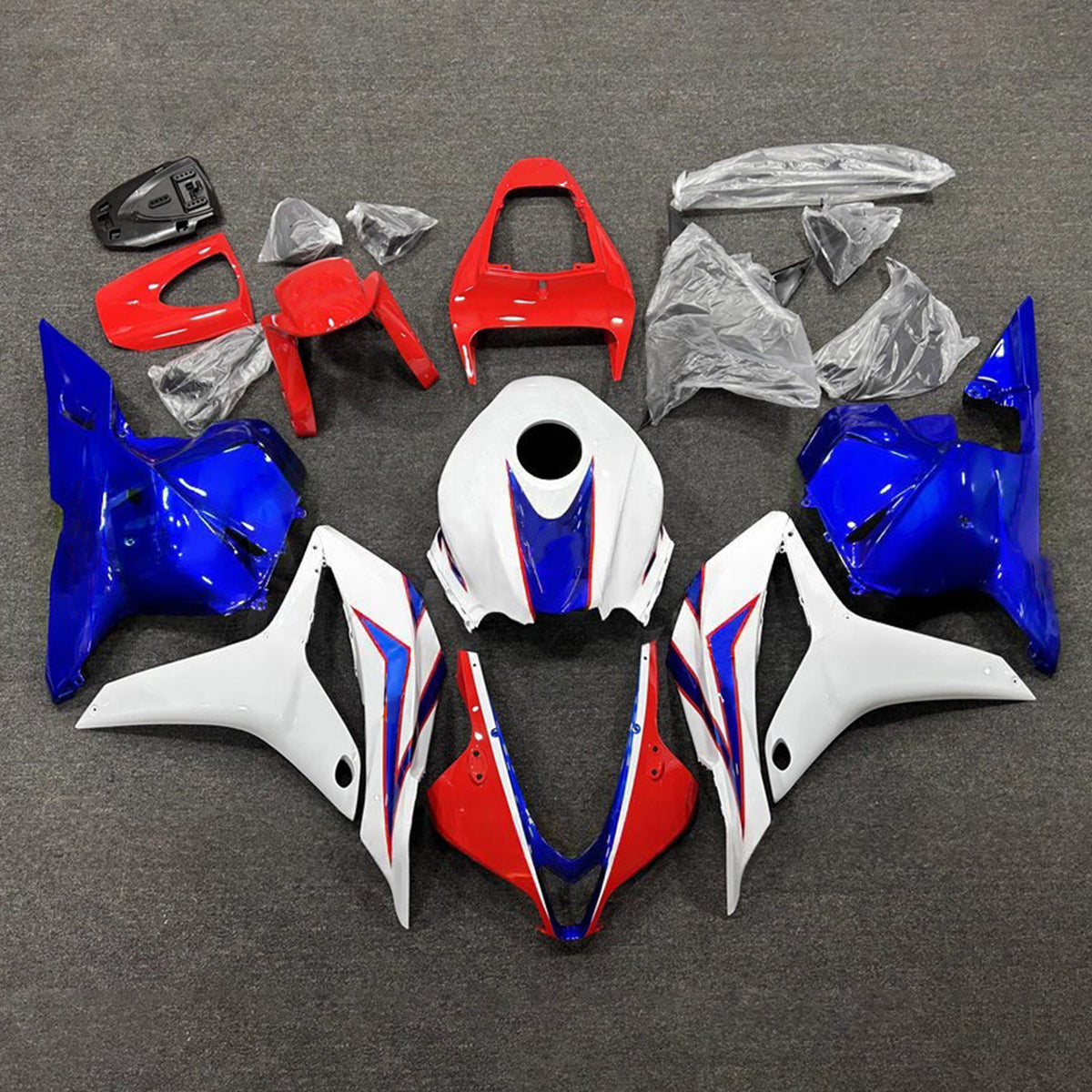 Amotopart 2009-2012 Honda CBR600RR F5 Hvid Blå Rød Fairing Kit