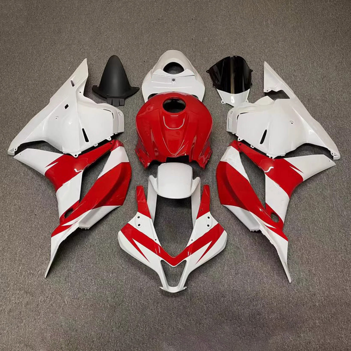 Amotopart 2009–2012 Honda CBR600RR F5 Weiß Rot Verkleidungsset
