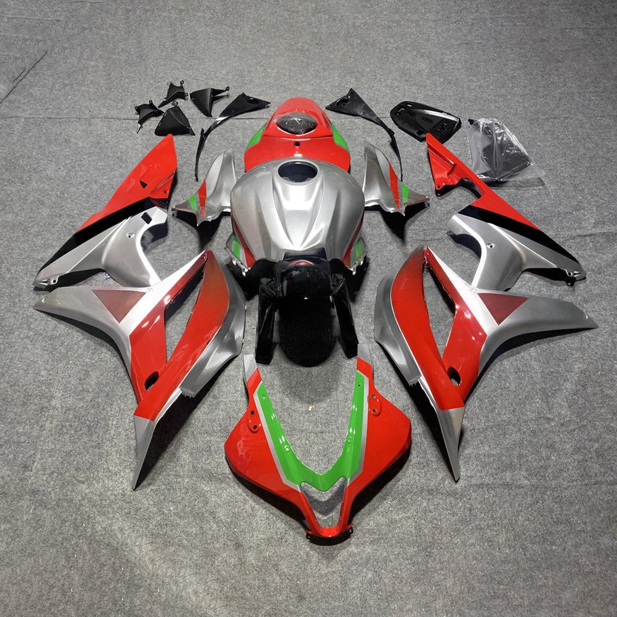 Amotopart 2009-2012 Honda CBR600RR F5 Red Silver Fairing Kit