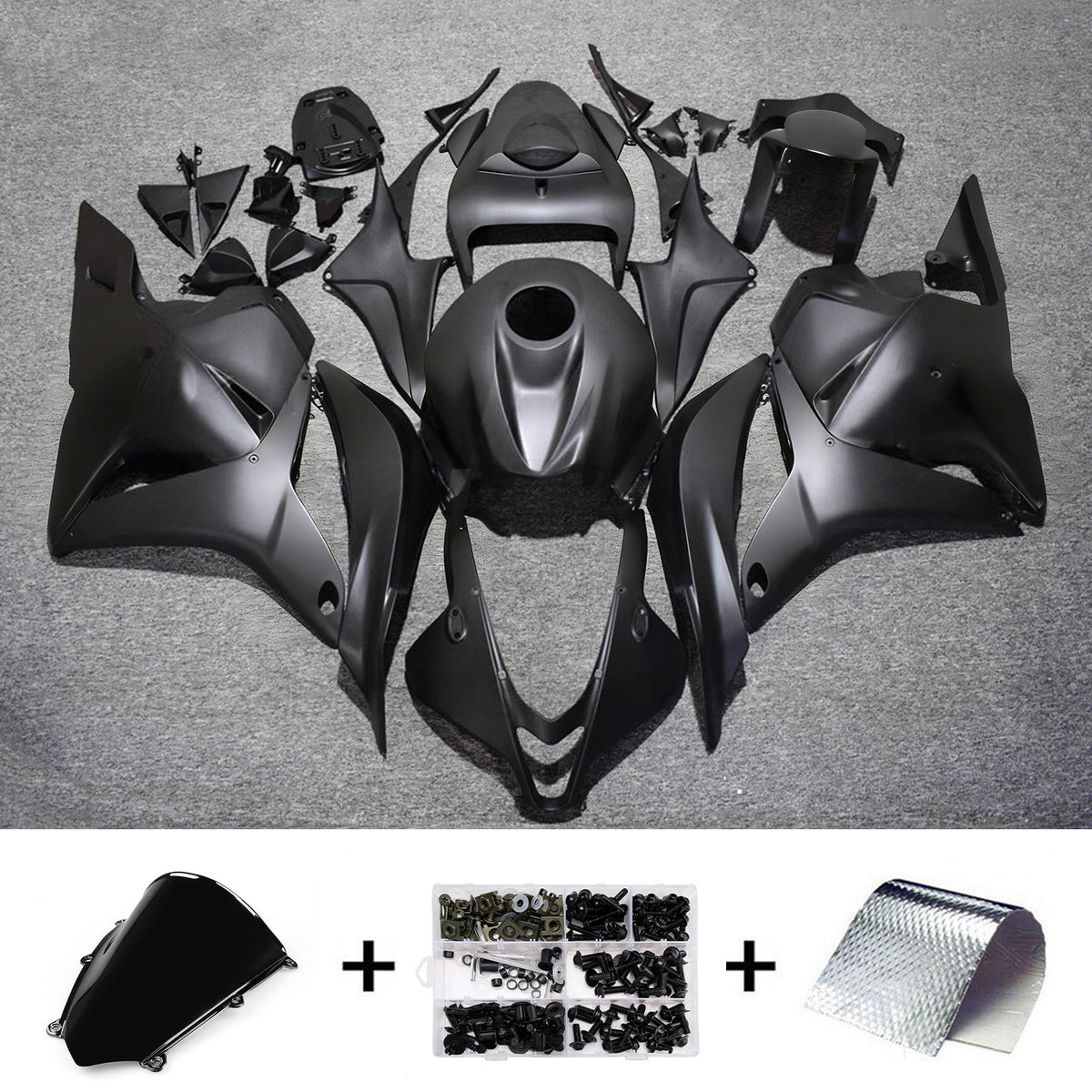 Amotopart 2009-2012 Honda CBR600RR F5 Black Fairing Kit