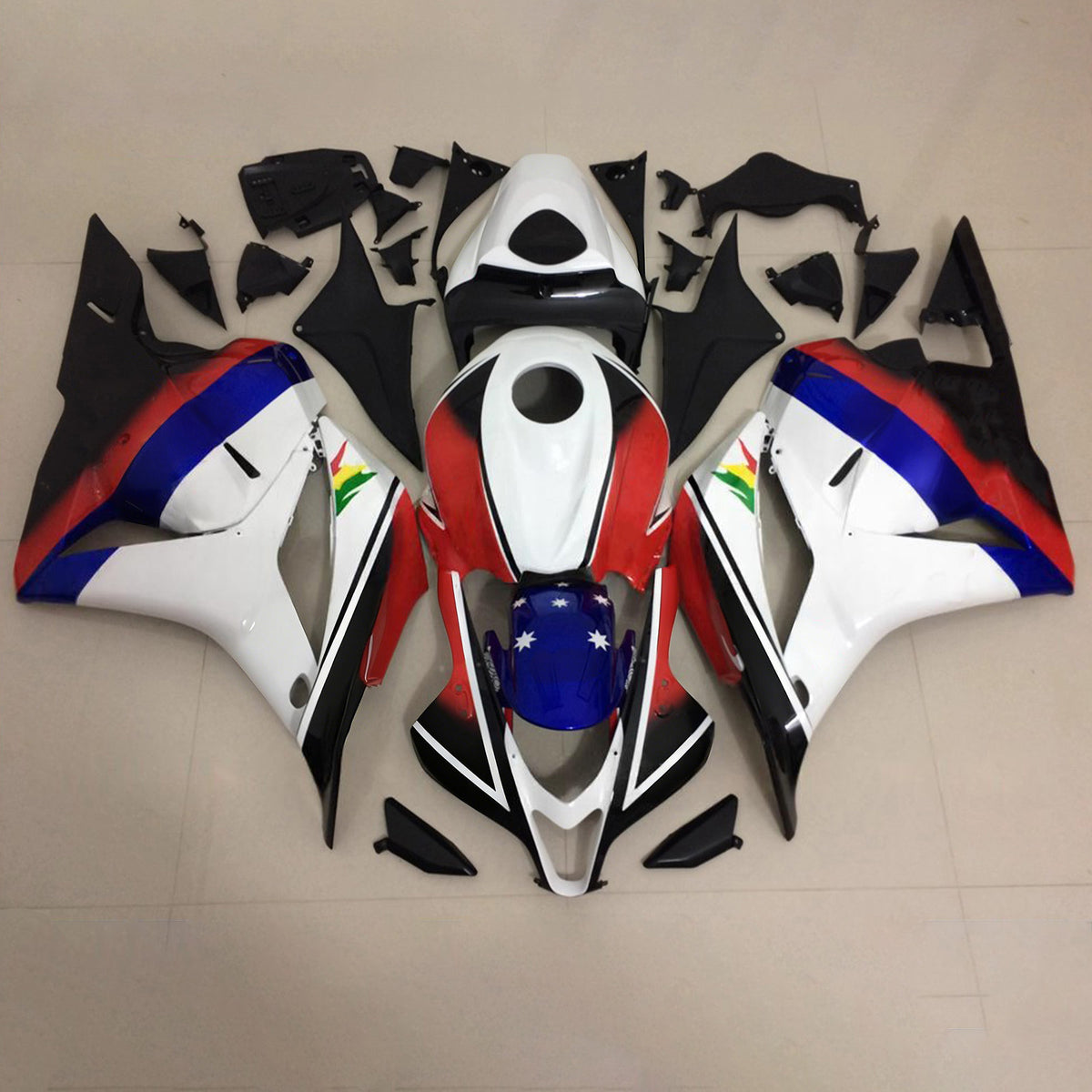 Amotopart 2009-2012 Honda CBR600RR F5 Kit de carenado blanco rojo negro