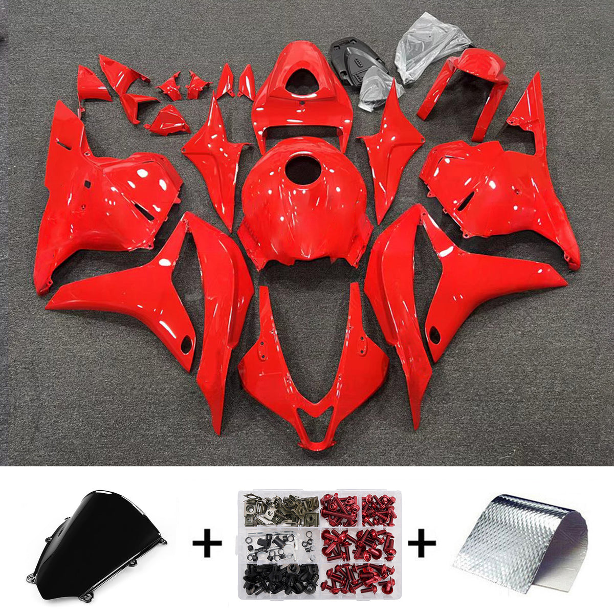 Amotopart 2009-2012 Honda CBR600RR F5 Red Fairing Kit