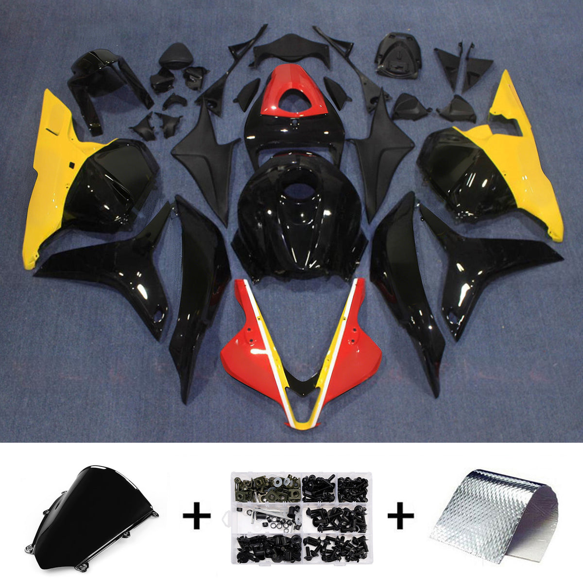 Amotopart 2009-2012 Honda CBR600RR F5 Black Fairing Kit