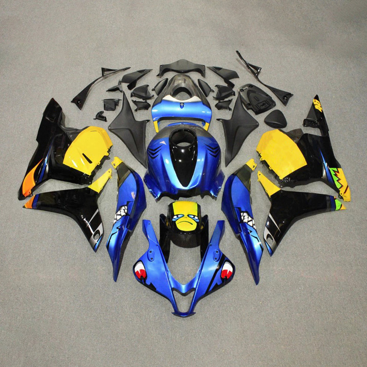 Amotopart 2009-2012 Honda CBR600RR F5 Blue Black Fairing Kit