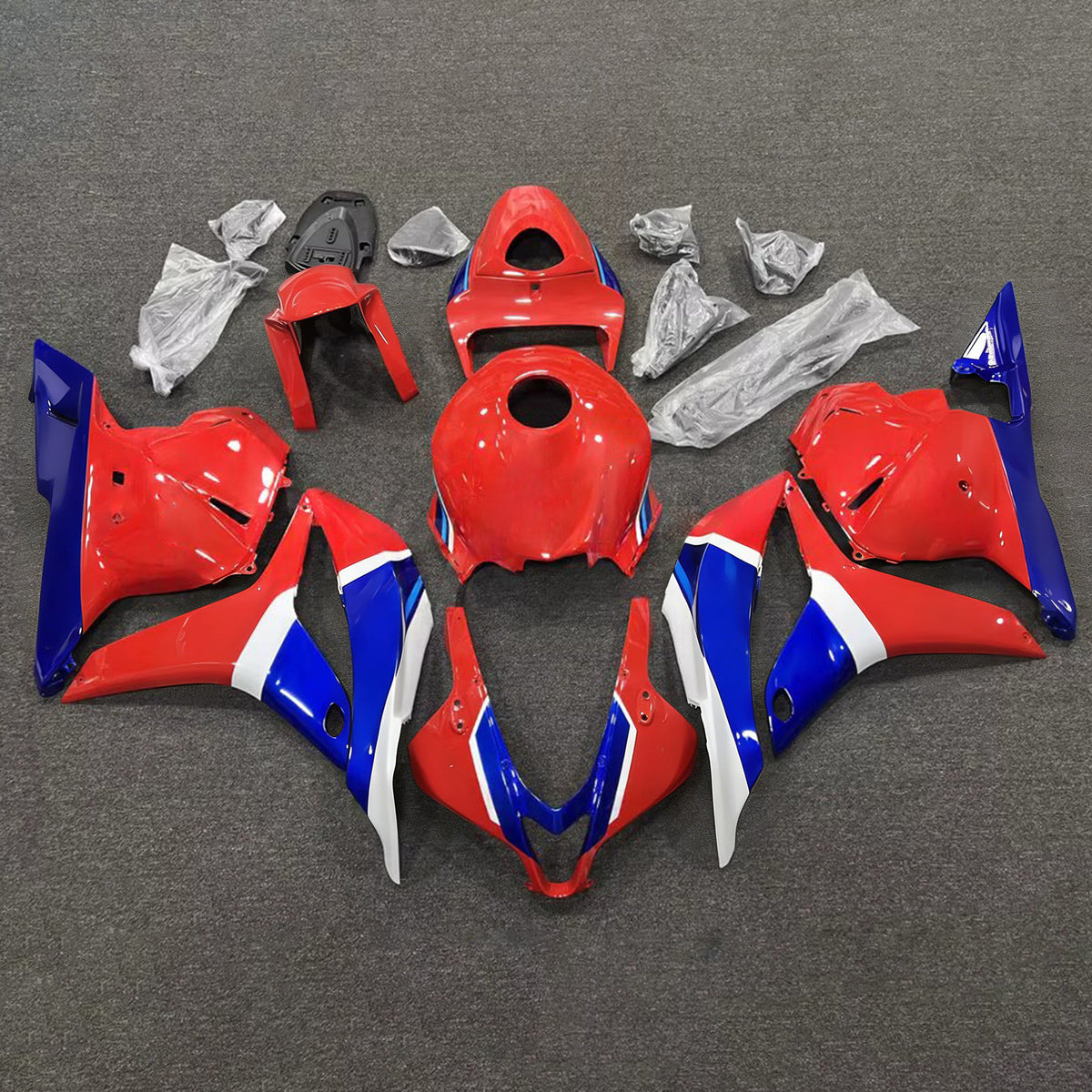Kit de carenagem Amotopart 2009-2012 Honda CBR600RR F5 vermelho azul