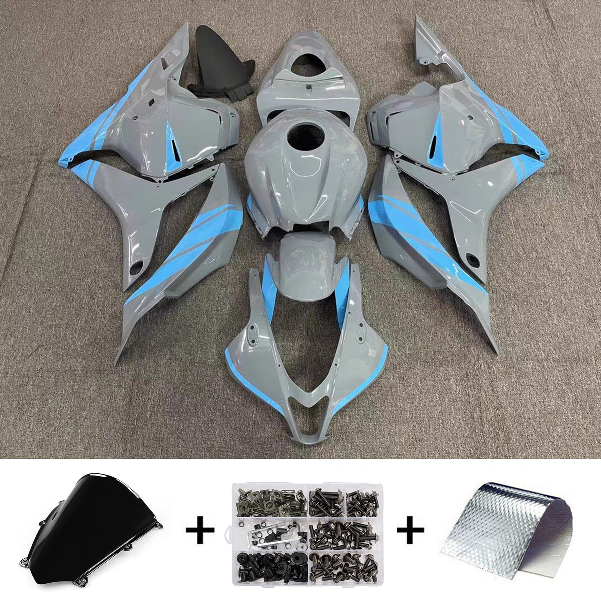 Amotopart 2009-2012 Honda CBR600RR F5 Grey Fairing Kit