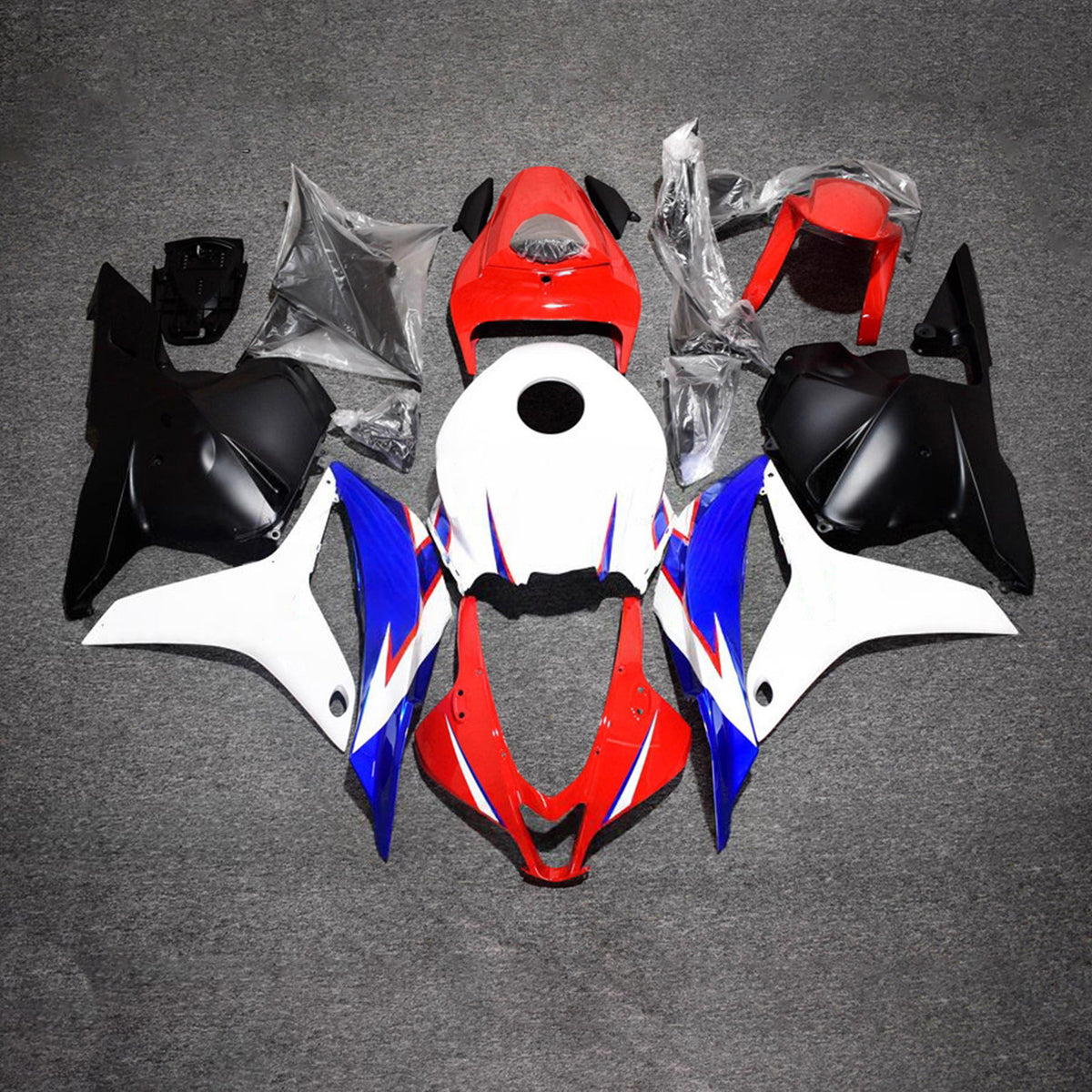 Amotopart 2009-2012 Honda CBR600RR F5 White Red Fairing Kit