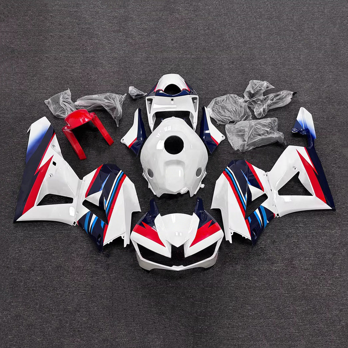 Amotopart 2013–2025 Honda CBR600RR F5 weißes Verkleidungsset