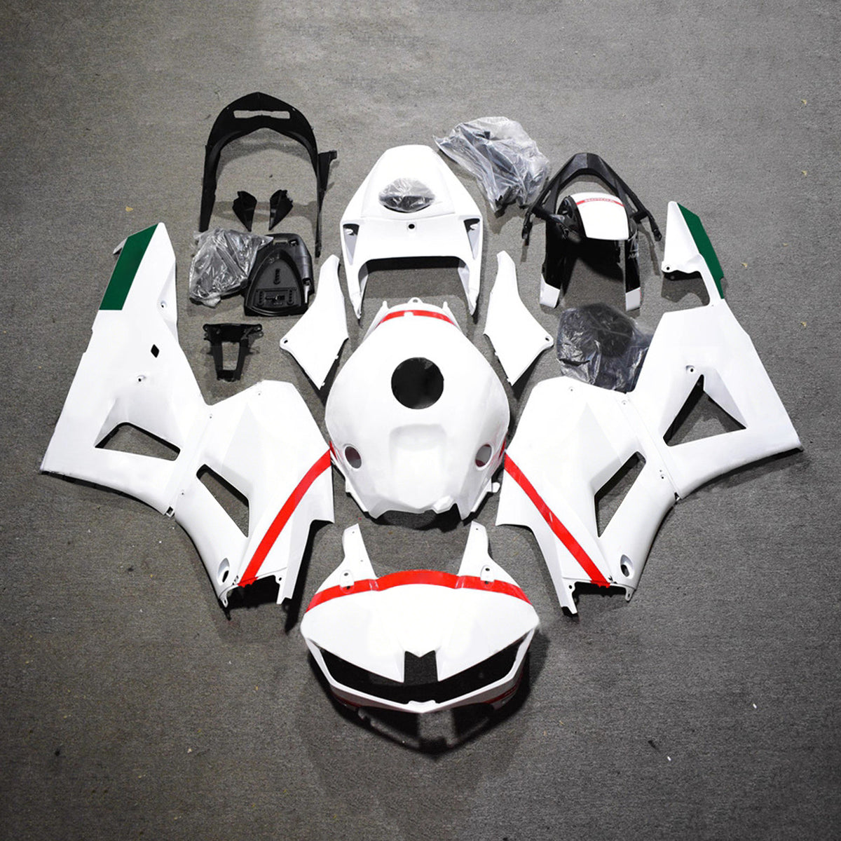 Amotopart 2013–2025 Honda CBR600RR F5 weißes Verkleidungsset