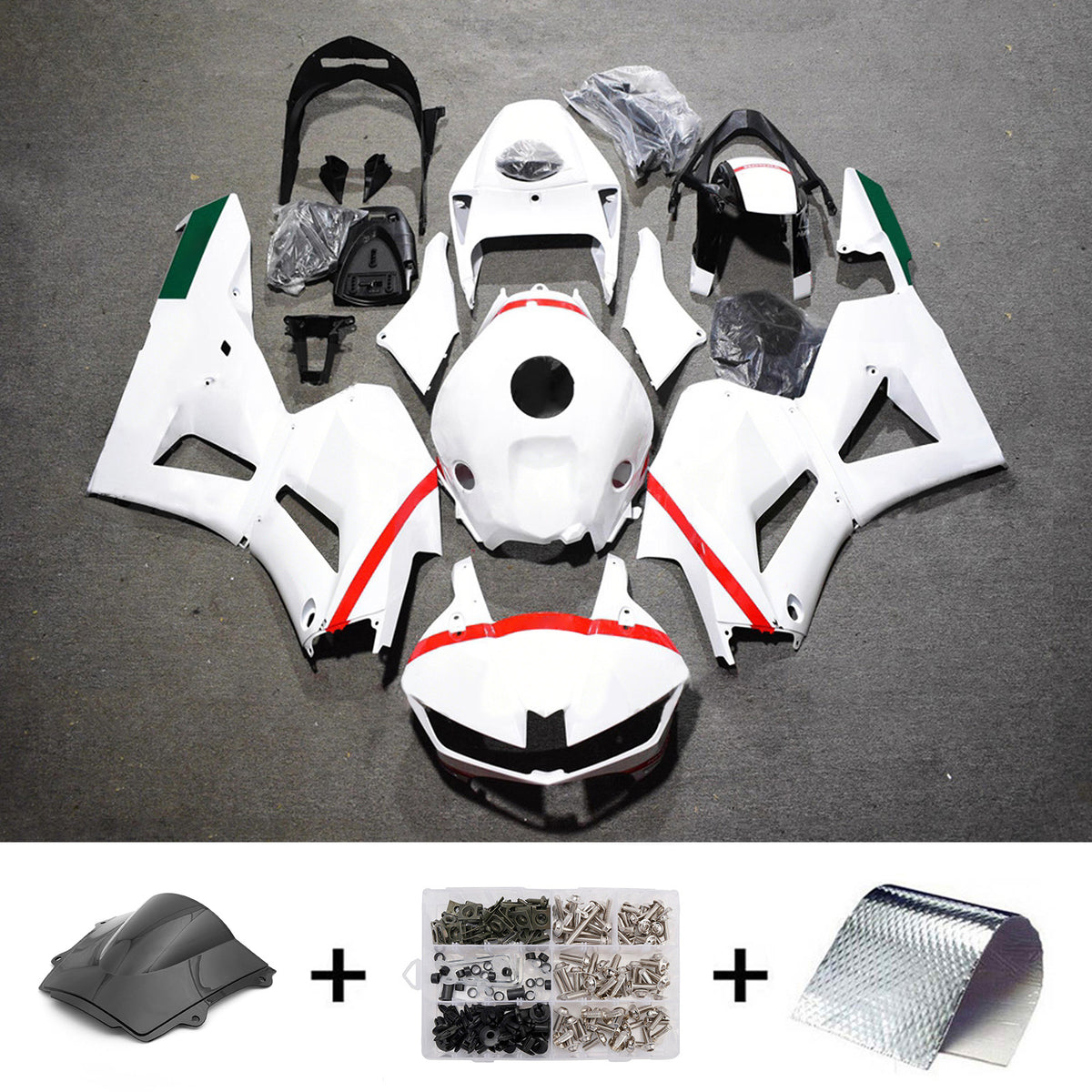 Amotopart 2013-2025 Honda CBR600RR F5 White Fairing Kit