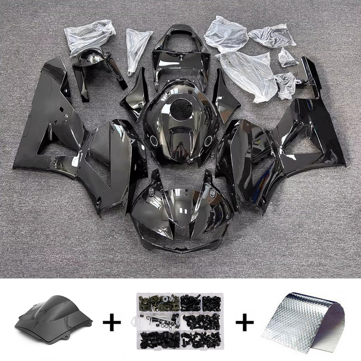 Amotopart 2013-2025 Honda CBR600RR F5 zwarte kuipset