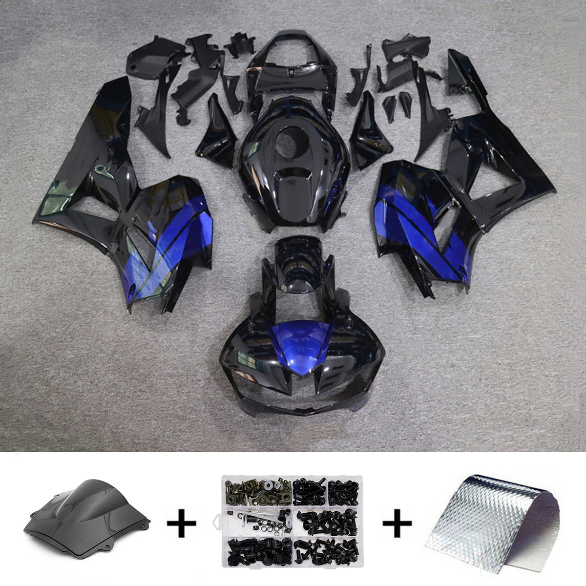 Amotopart 2013-2025 Honda CBR600RR F5 Black Fairing Kit