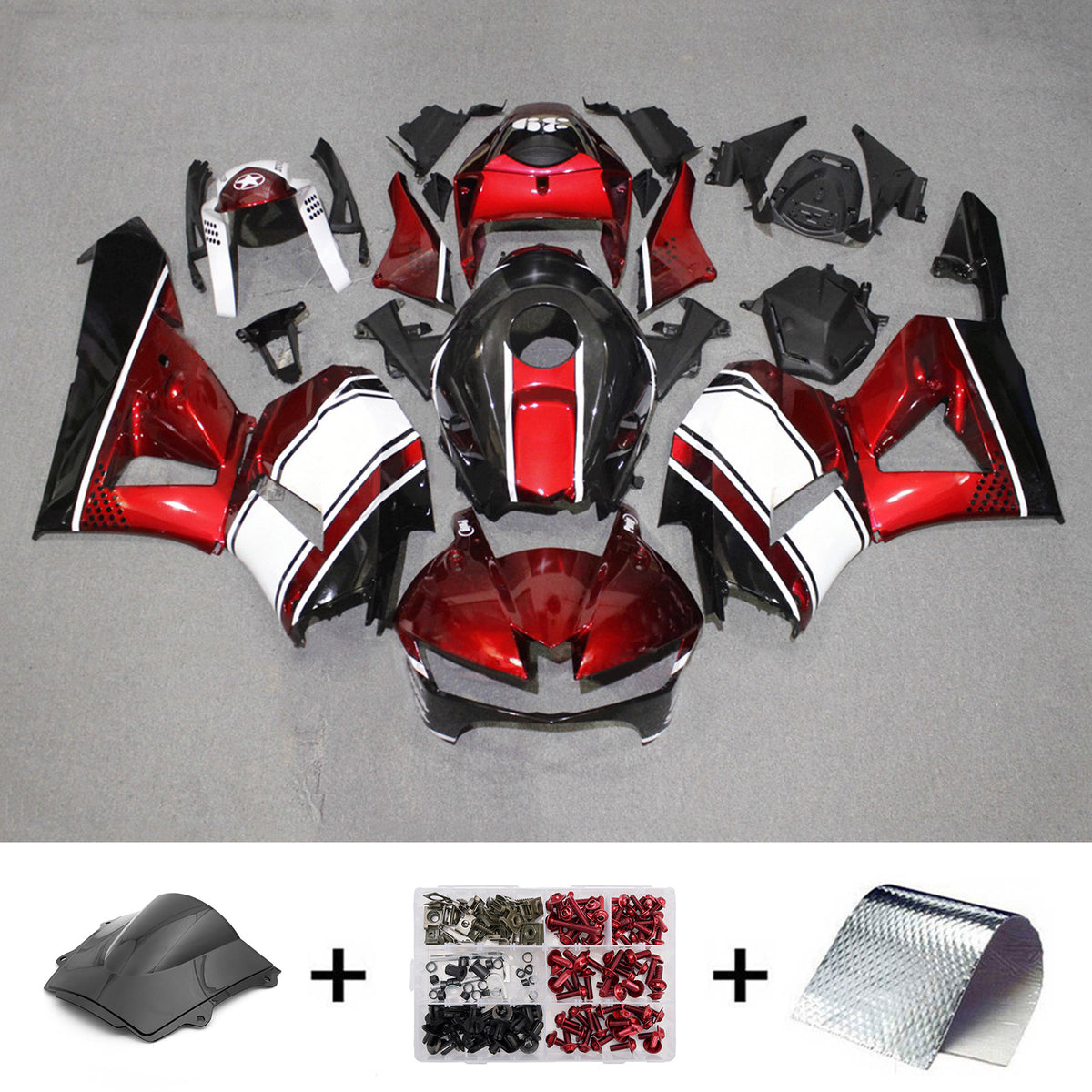 Amotopart 2013-2025 Honda CBR600RR F5 Red White Fairing Kit