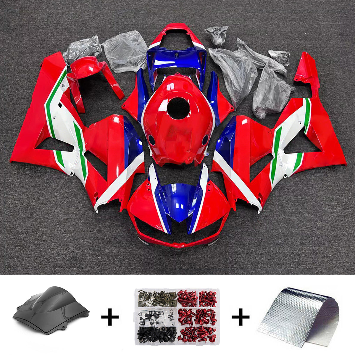 Amotopart 2013–2025 Honda CBR600RR F5 rotes Verkleidungsset