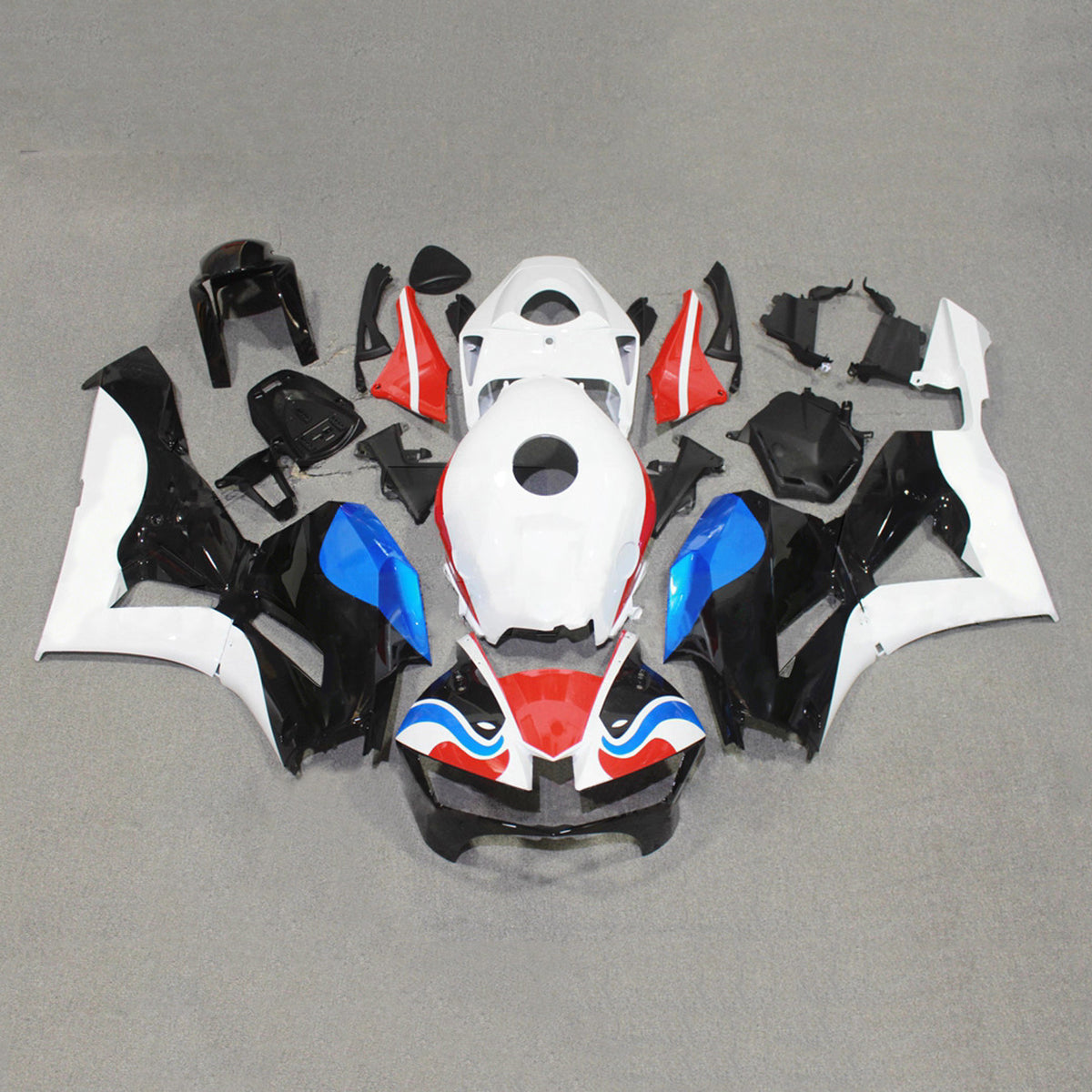 Amotopart 2013-2025 Honda CBR600RR F5 White Black Fairing Kit