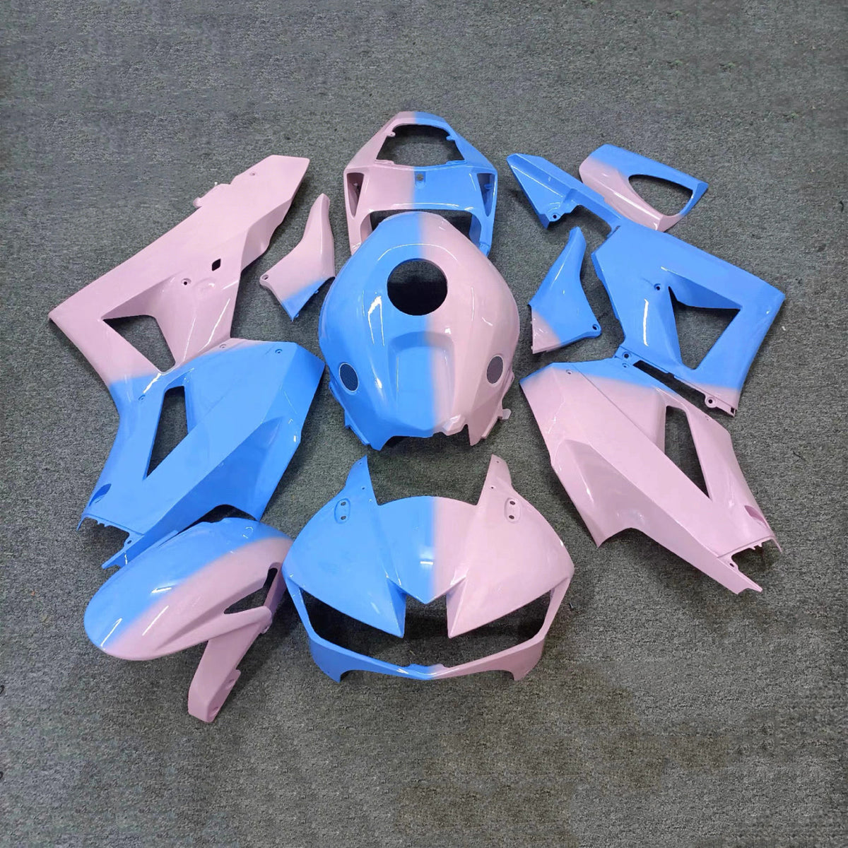 Amotopart 2013-2025 Honda CBR600RR F5 Blue Pink Fairing Kit