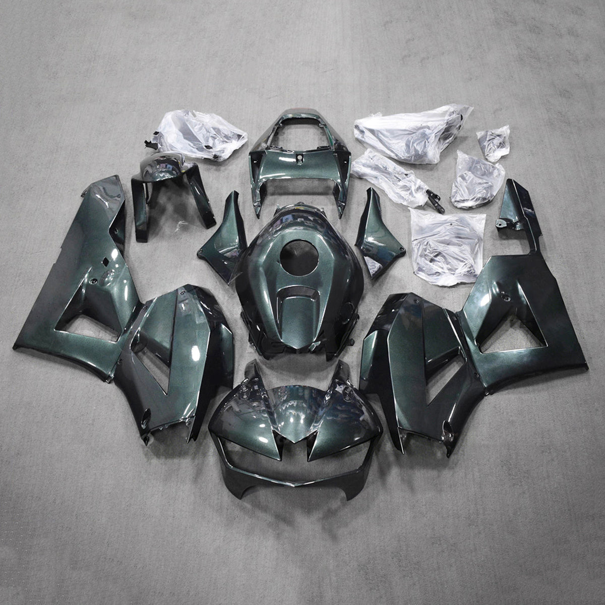 Amotopart 2013-2025 Honda CBR600RR F5 Black Green Fairing Kit