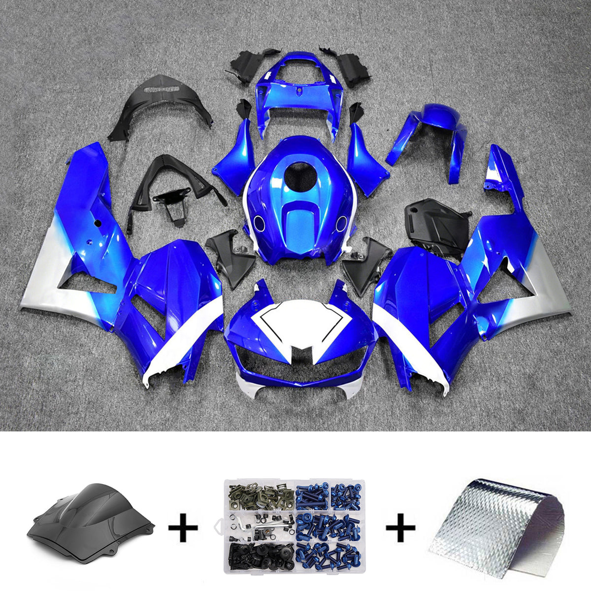 Amotopart 2013-2025 Honda CBR600RR F5 blauw-witte kuipset