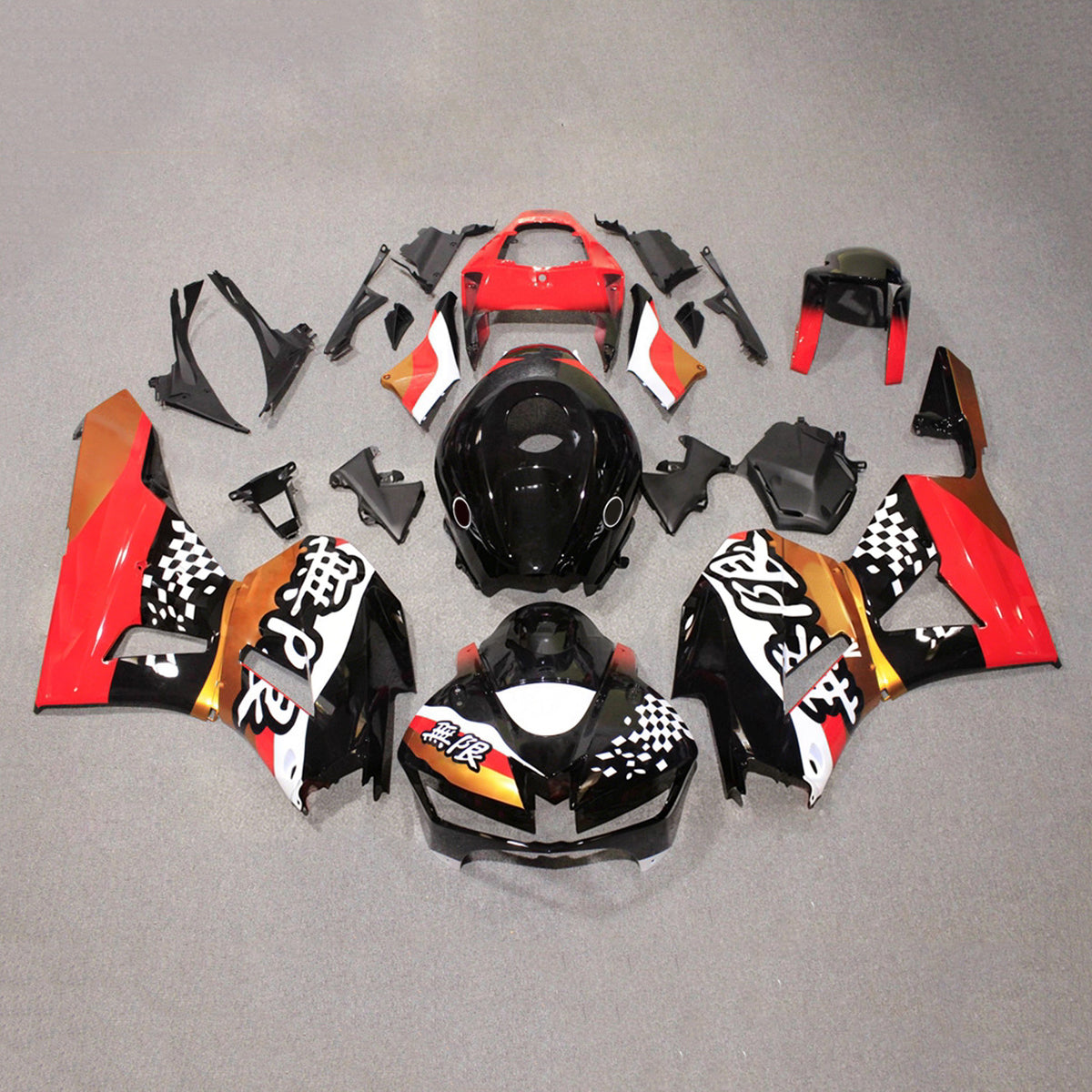 Amotopart 2013-2025 Honda CBR600RR F5 Black Red Fairing Kit