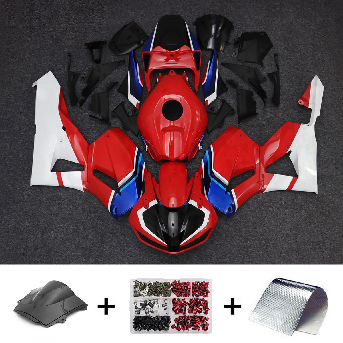Zestaw owiewek Amotopart 2013-2025 do Hondy CBR600RR F5 w kolorze czerwonym