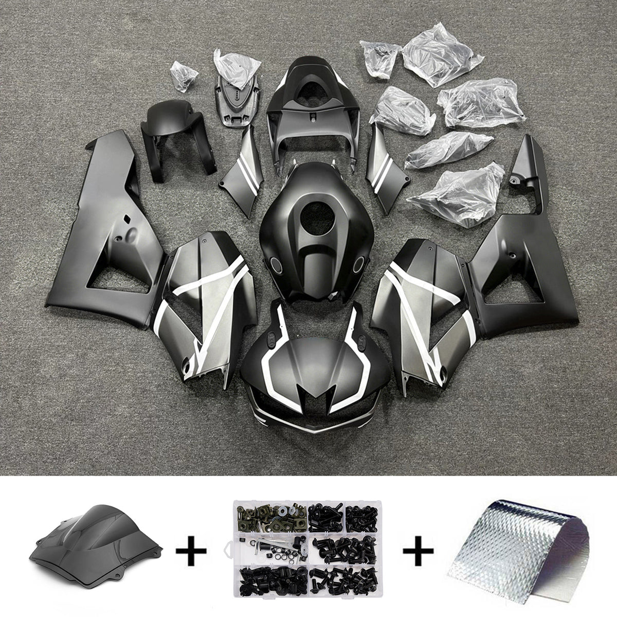 Amotopart 2013-2025 Honda CBR600RR F5 Black Fairing Kit