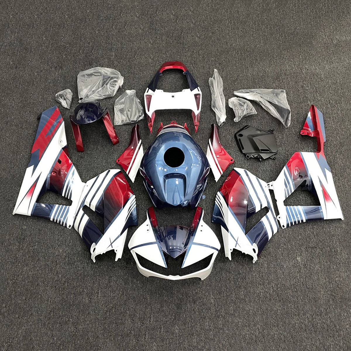 Amotopart 2013-2025 Honda CBR600RR F5 White Red Black Fairing Kit