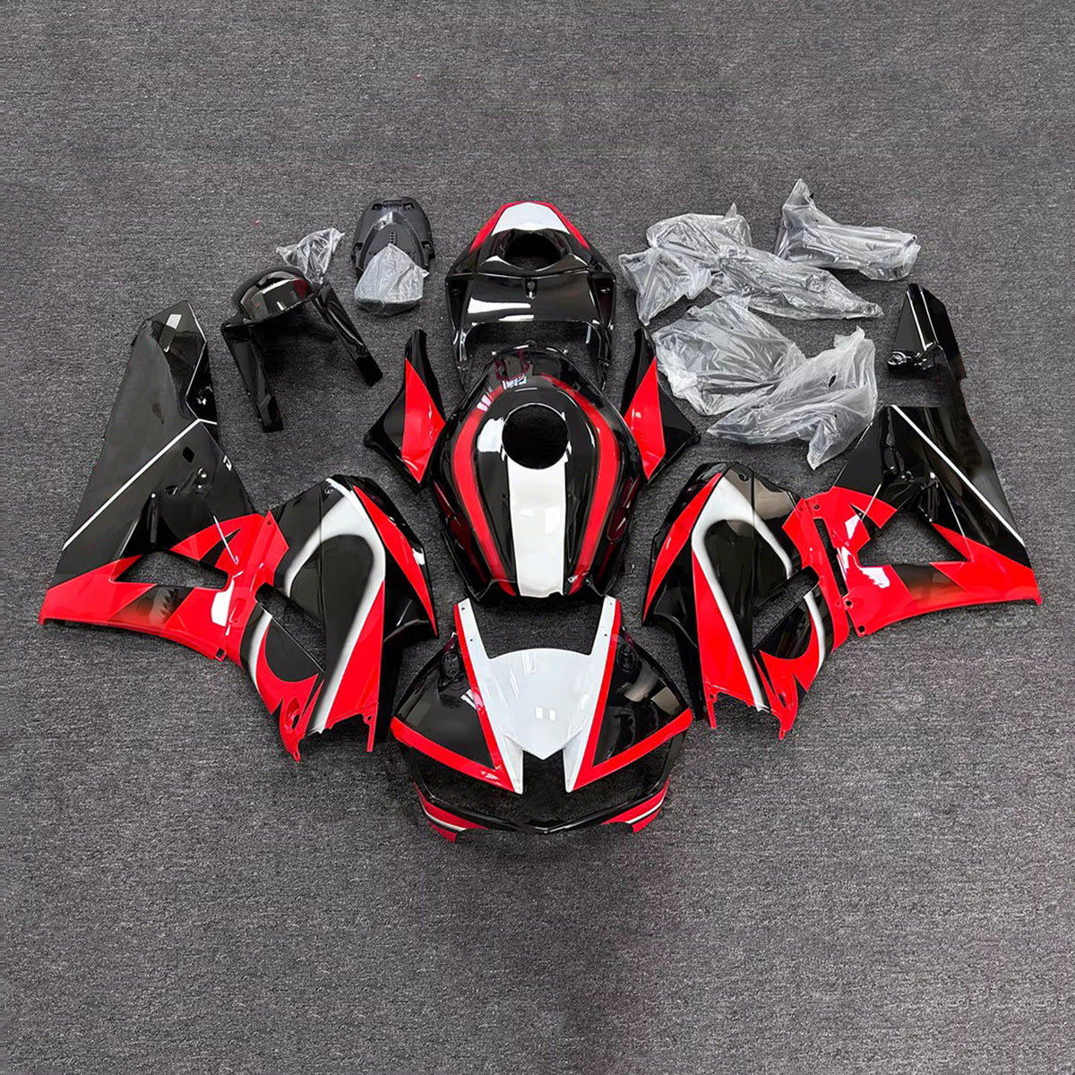 Amotopart 2013-2025 Honda CBR600RR F5 zwart rode kuipset