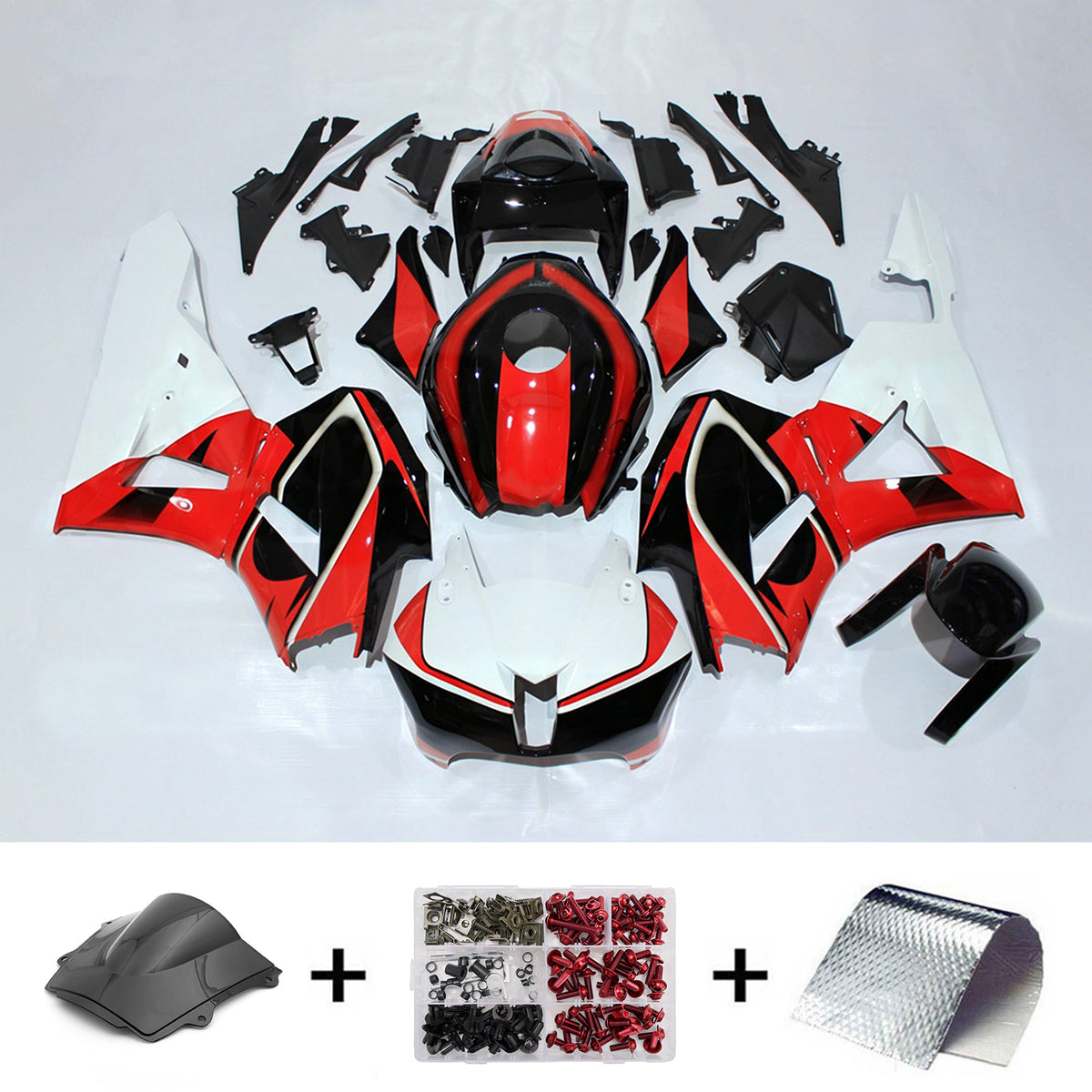 Amotopart 2013-2025 Honda CBR600RR F5 Red Black Fairing Kit