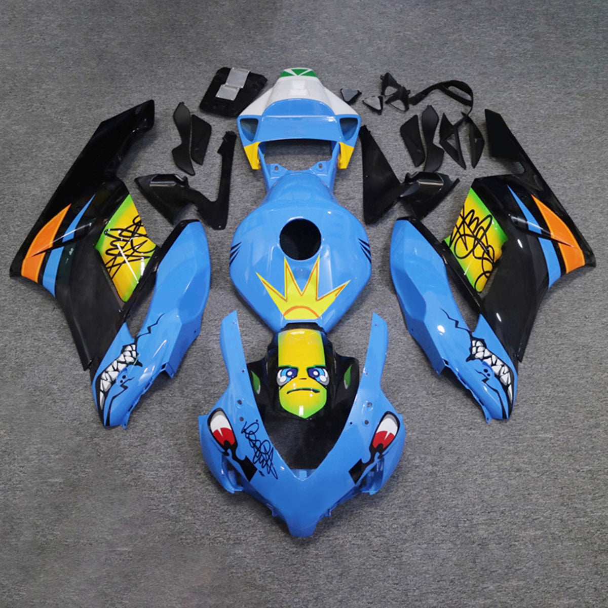 Amotopart 2004-2005 Honda CBR1000RR Blue Black Fairing Kit