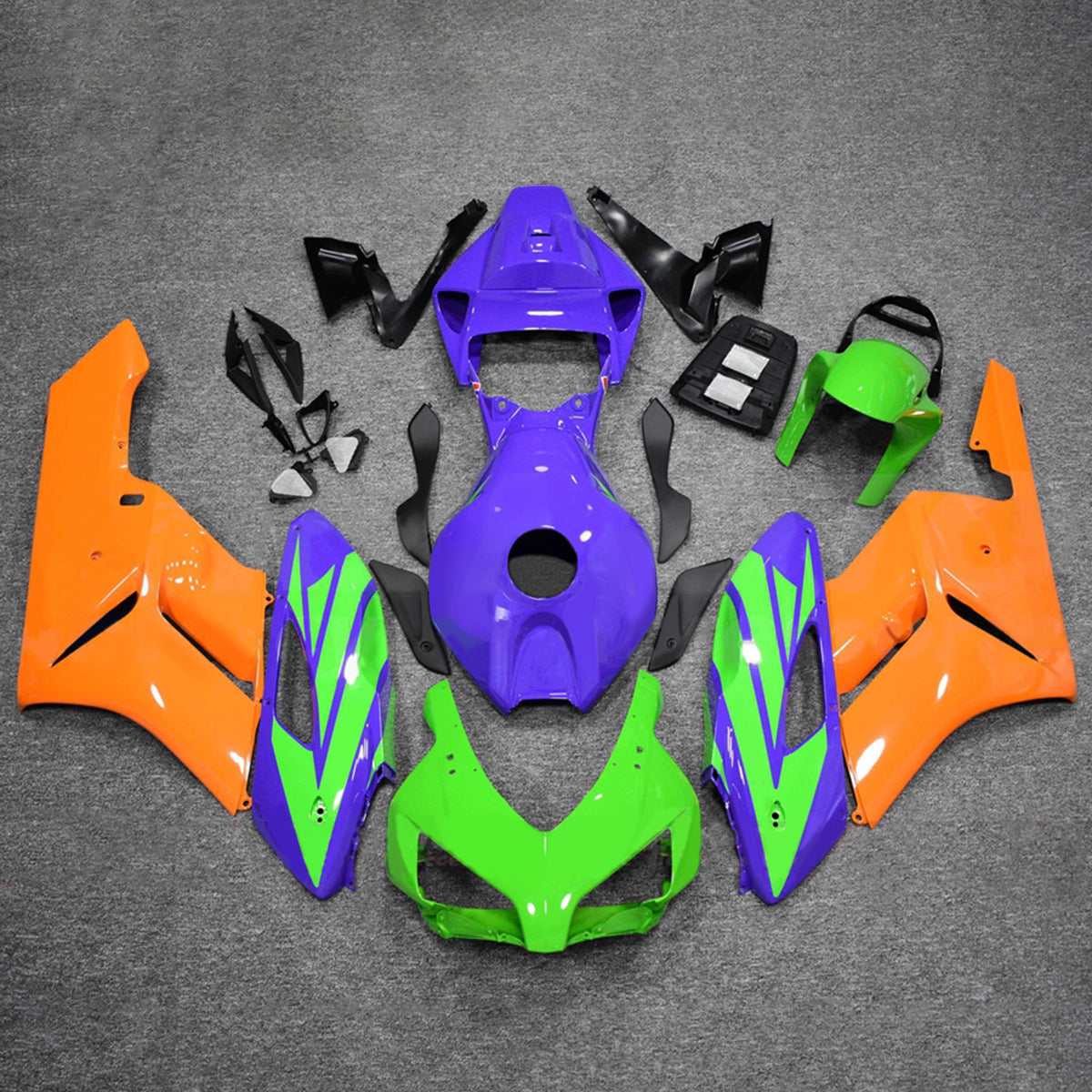 Amotopart 2004-2005 Honda CBR1000RR Purple Green Orange Fairing Kit